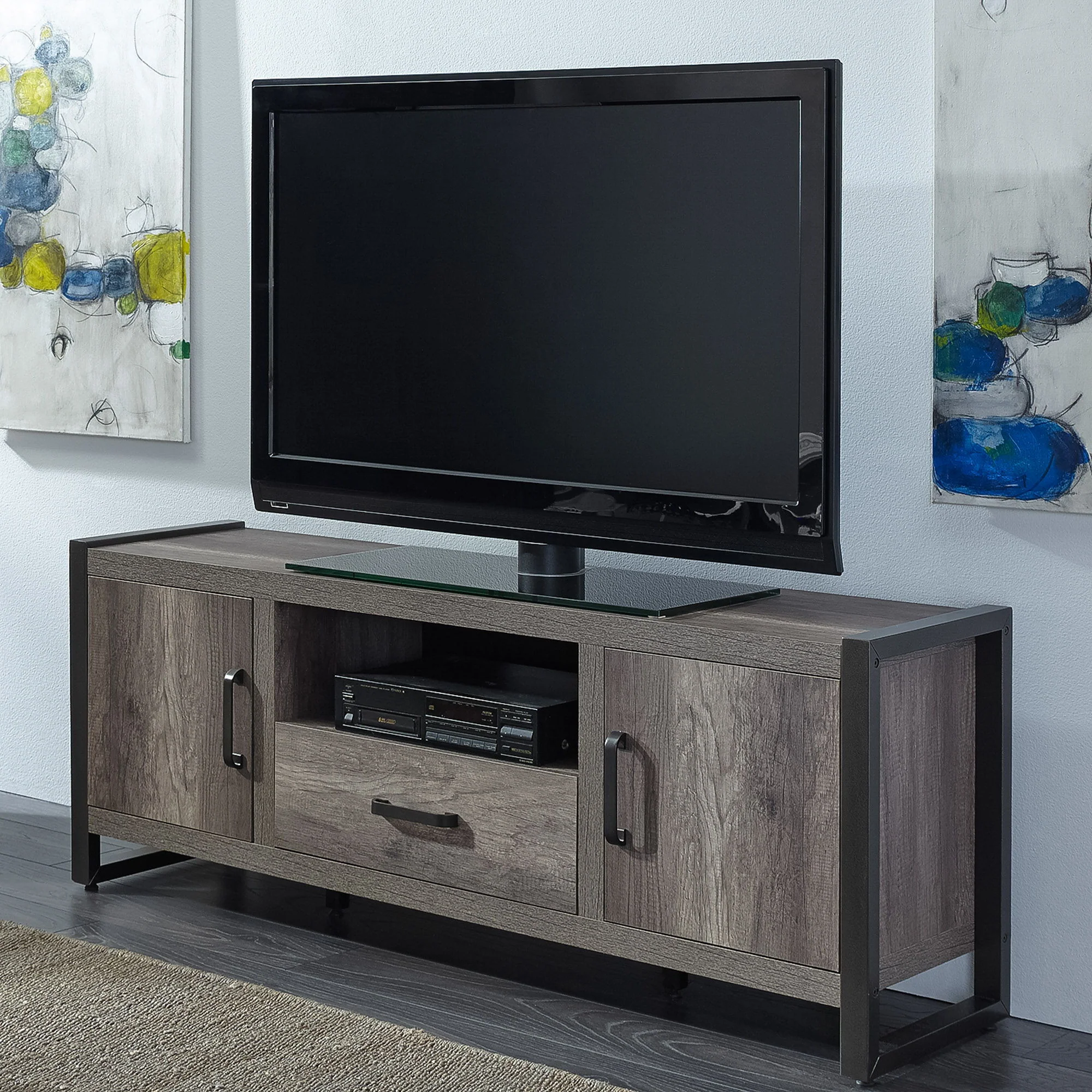 Tanners Creek - Entertainment TV Stand - Dark Gray - Image 1