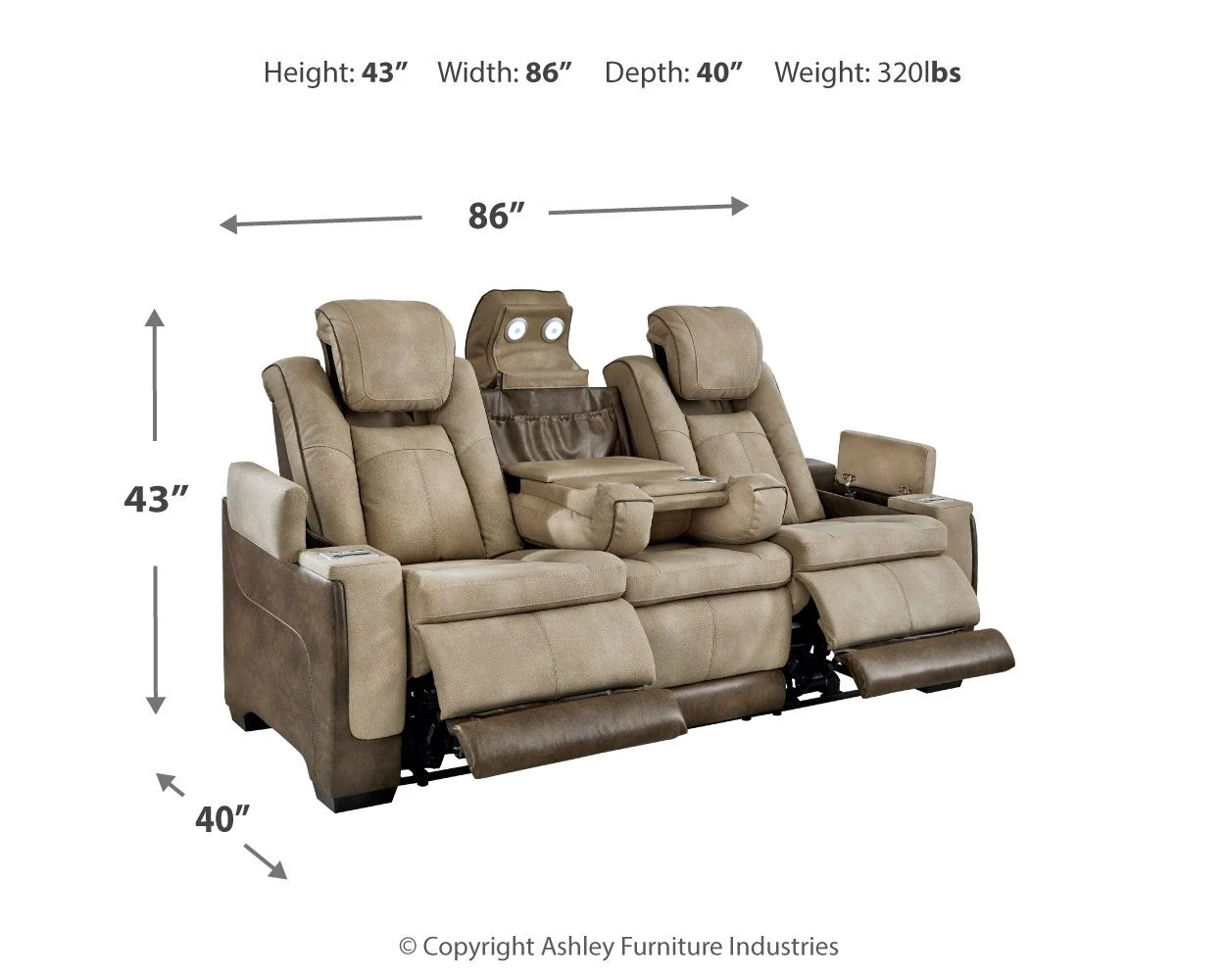 Next-Gen Durapella - Power Reclining Sofa - Image 3