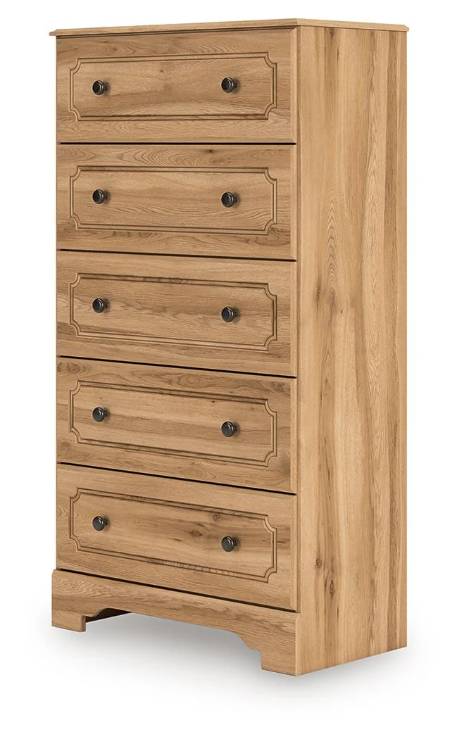 Aleaport - Five Drawer Chest - Warm Brown - Image 1