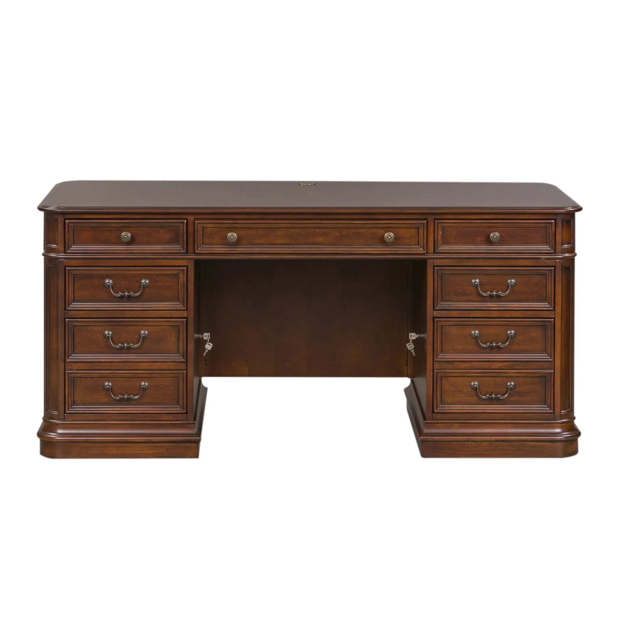 Brayton Manor - Jr Executive Desk - Cognac - Image 3