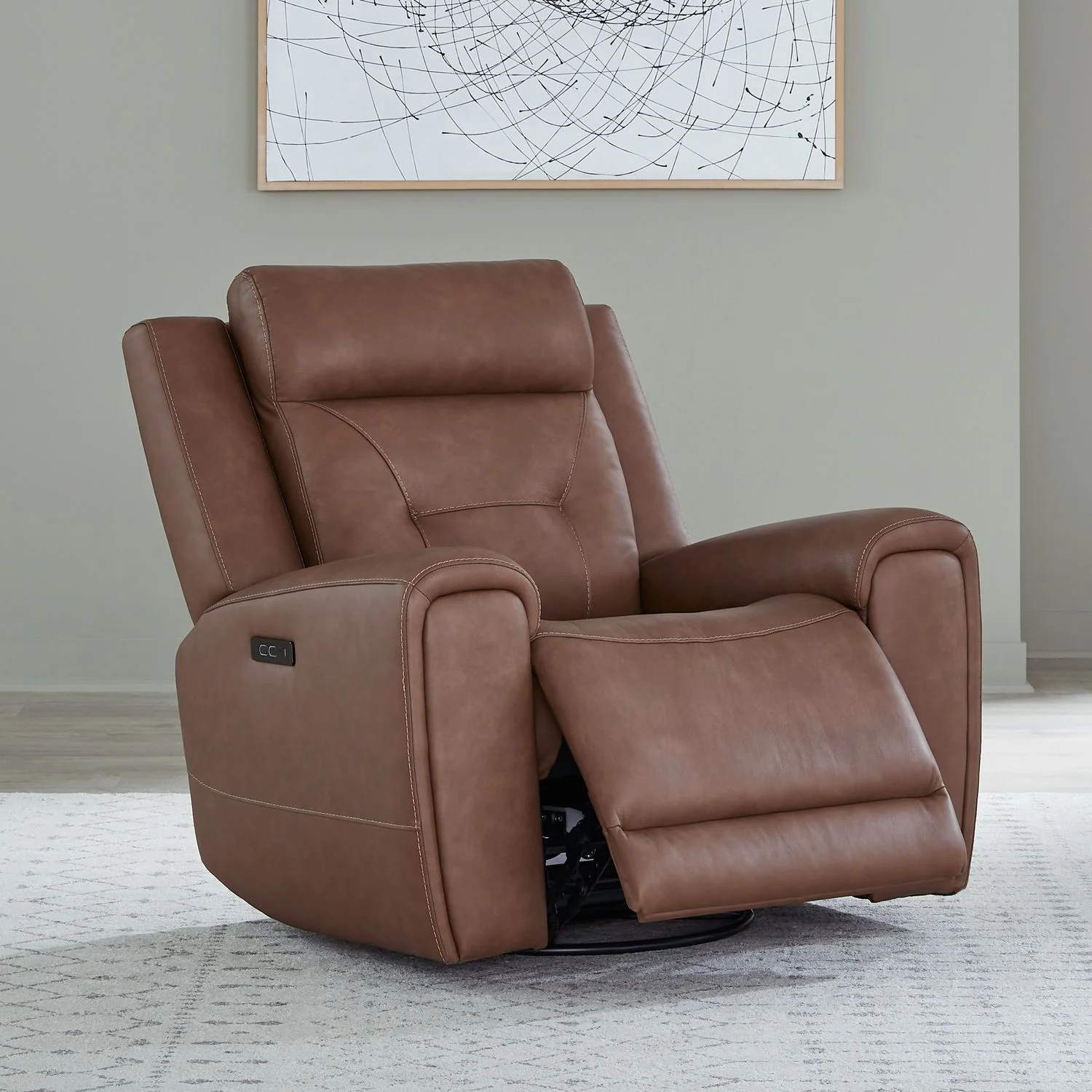 Beckham - Swivel Glider Recliner P2 - Aline Saddle - Image 2