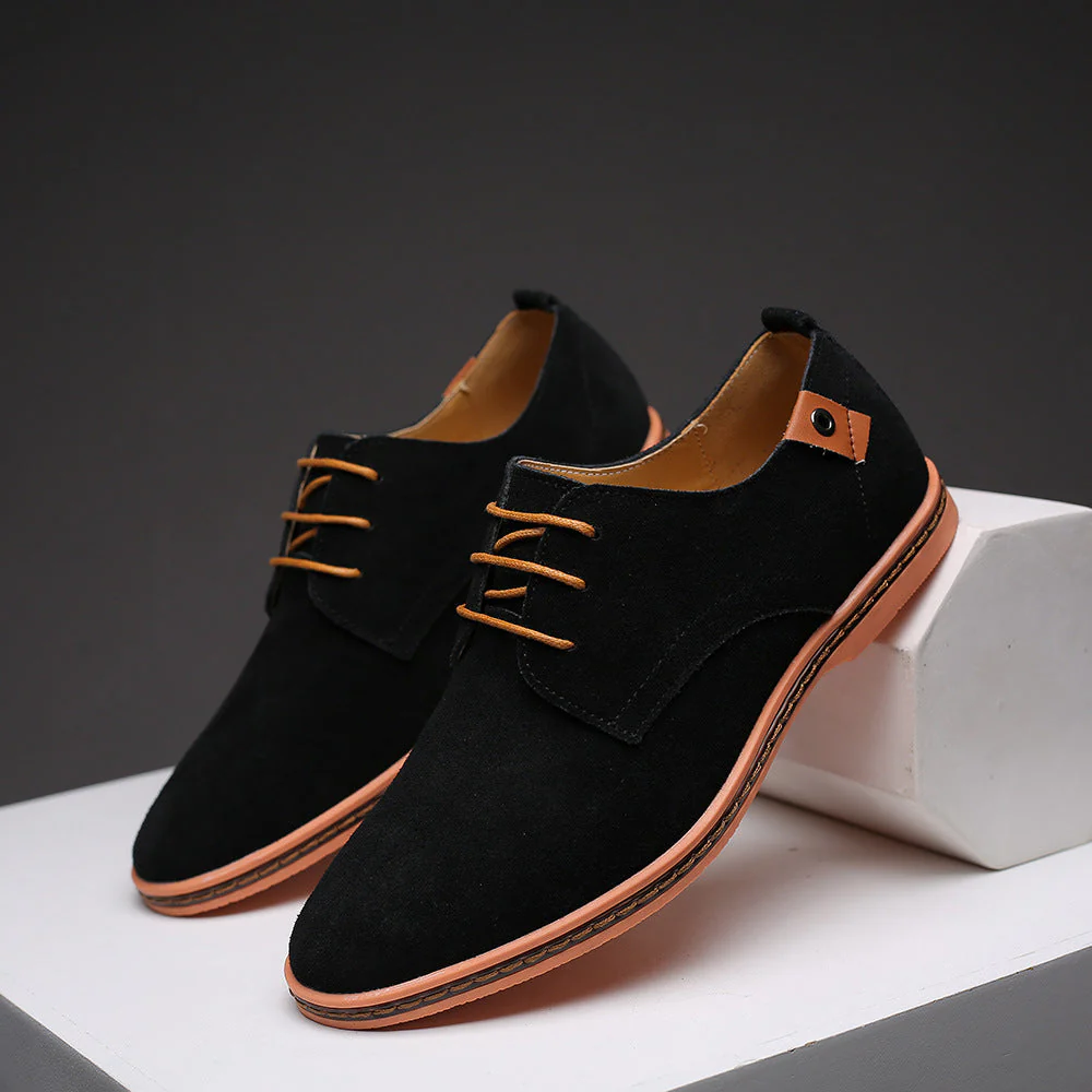 Real Suede Leather Oxford Formal Dress Shoes - Image 2