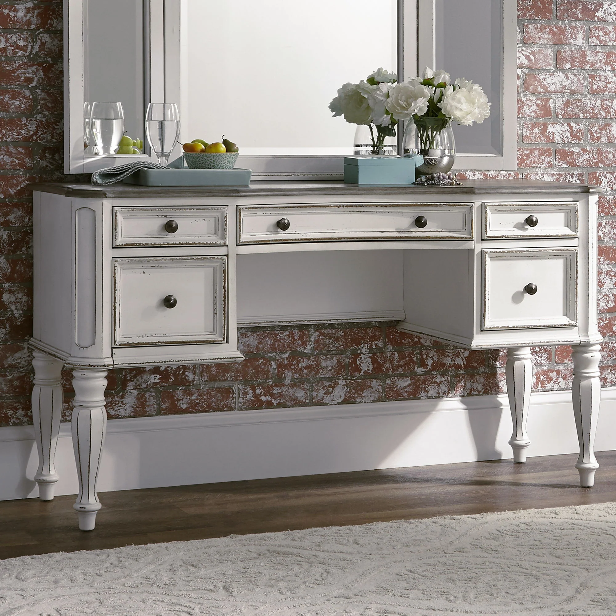 Magnolia Manor - Vanity Desk - Antique White - Image 1
