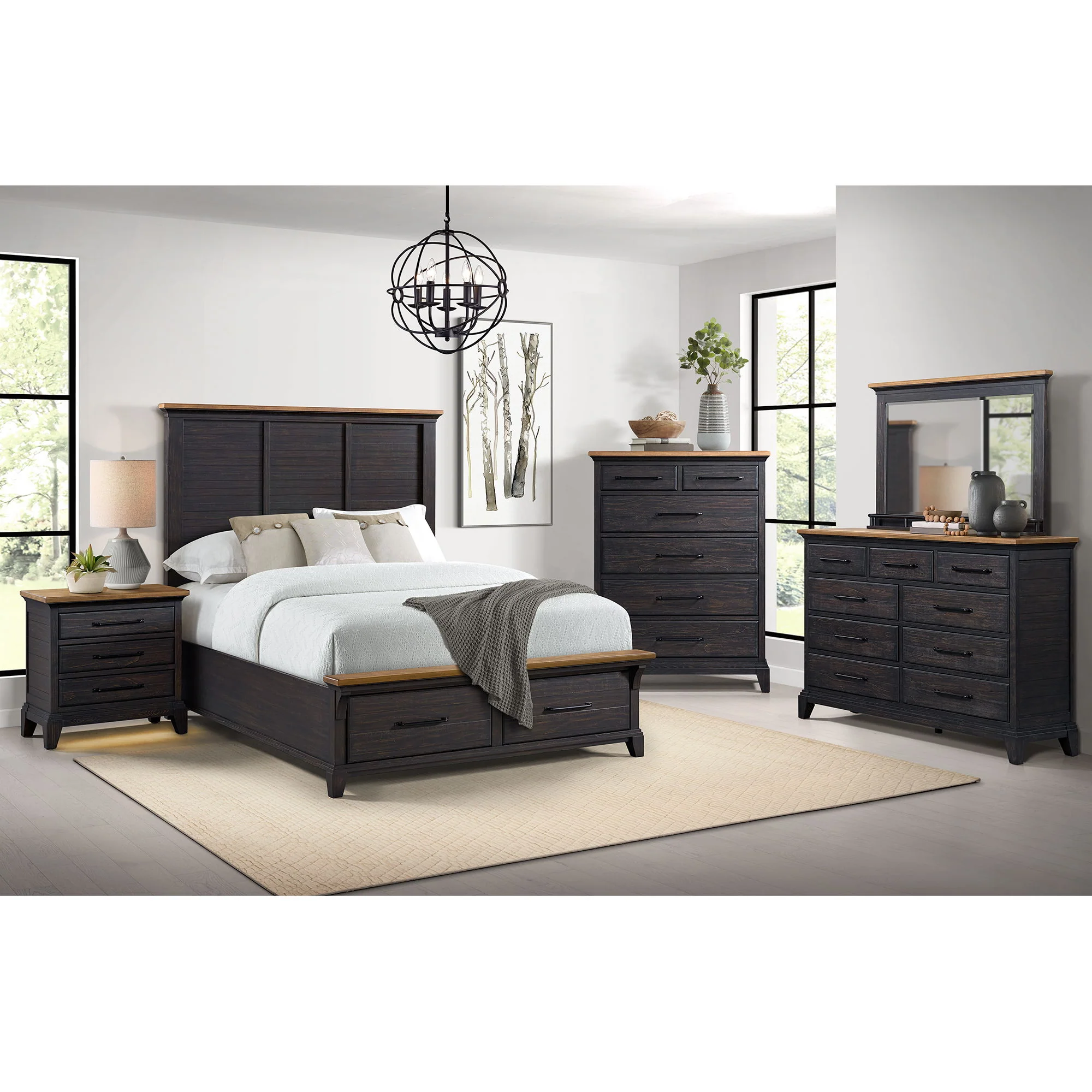 Montrose - Nightstand With Charger & Sensor Light - Espresso & Brown - Image 3
