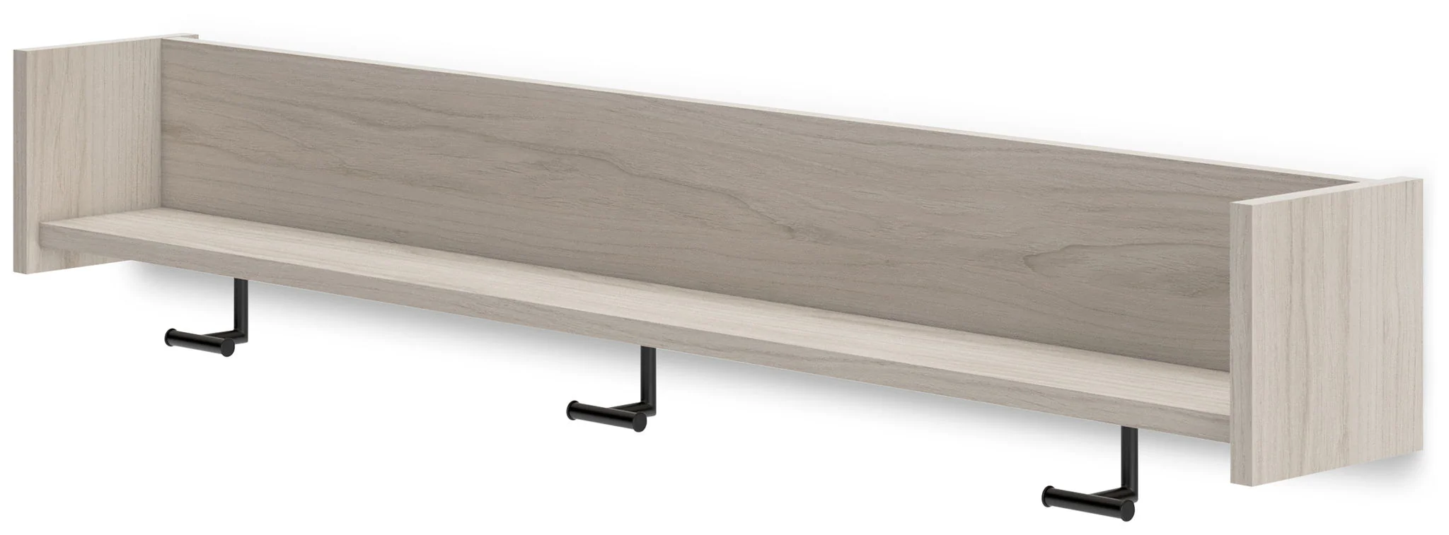 Socalle - Wall Mounted Coat Rack w/Shelf - Light Natural - Image 3