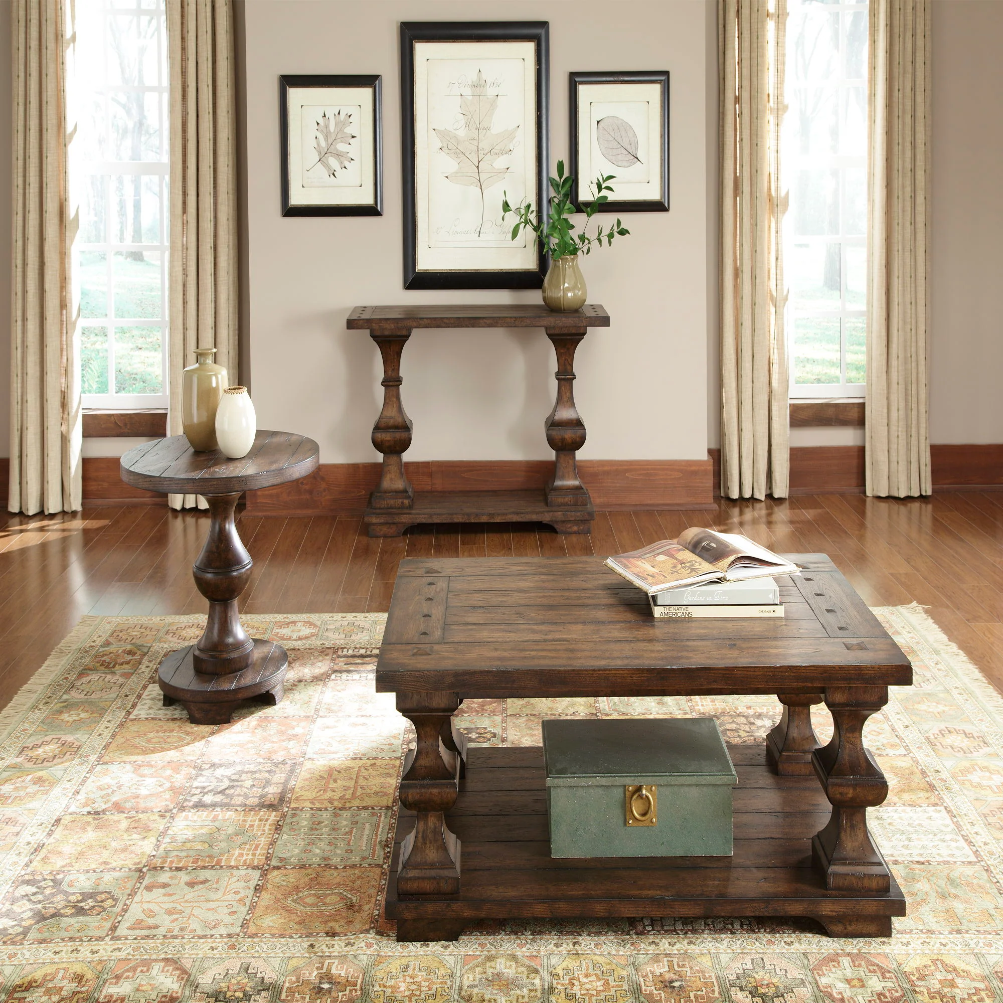 Sedona - 3 Piece Table Set (1 Cocktail 2 End Tables) - Kona Brown - Image 1