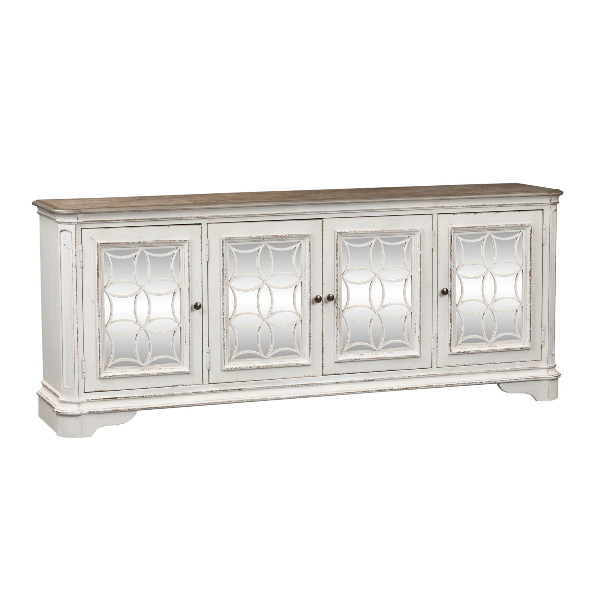 Magnolia Manor - 4 Doors TV Console - Antique White - Image 3