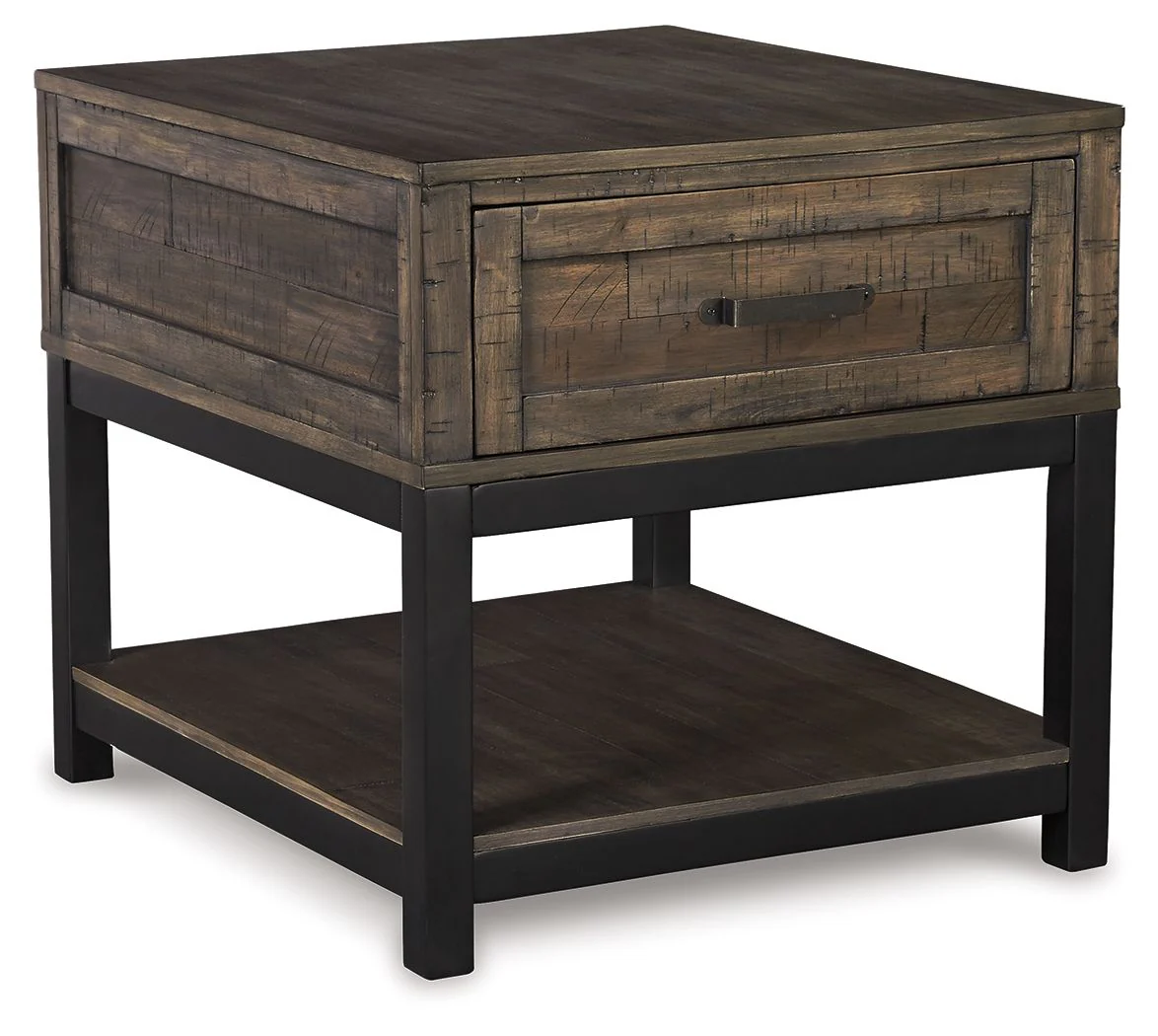 Johurst – Rectangular End Table – Grayish Brown