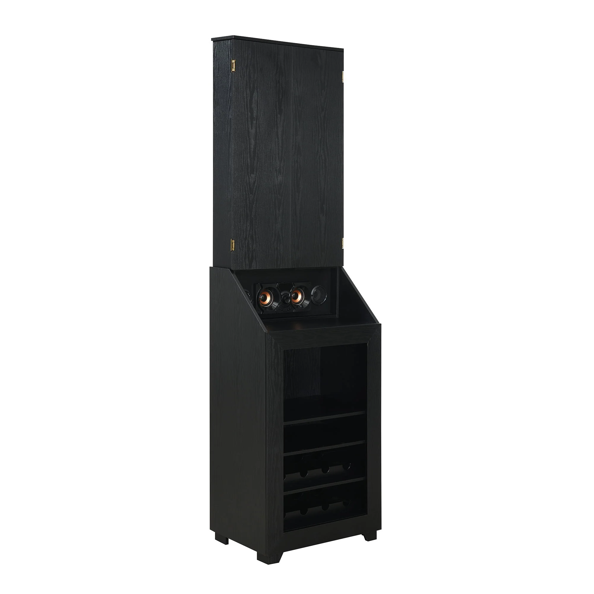 Hurricanes - Dartboard Cabinet With Speaker And LED - Black - Image 1
