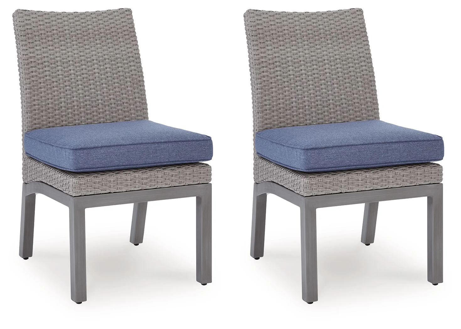 Half Moon Beach - Side Chair With Cushion (Set of 2) - Blue / Gray - Image 1