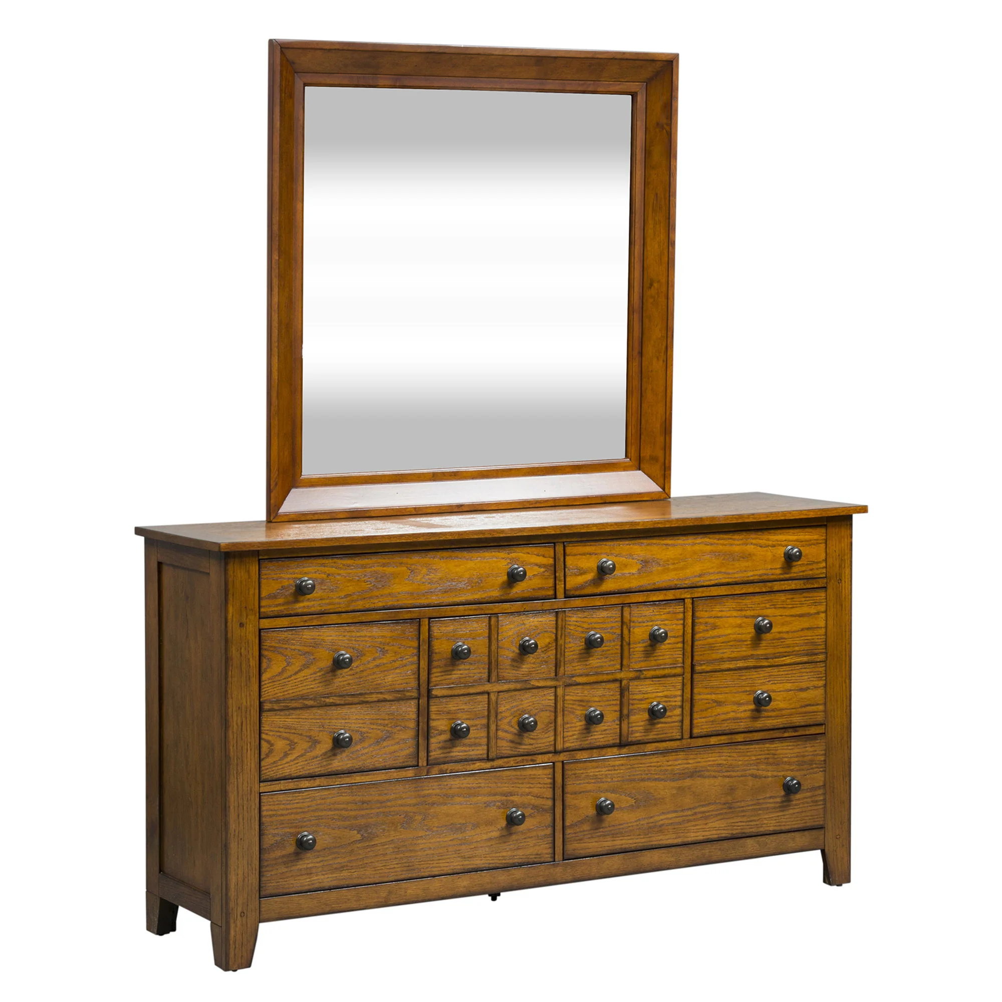 Grandpas Cabin - Dresser & Mirror - Light Brown - Image 2