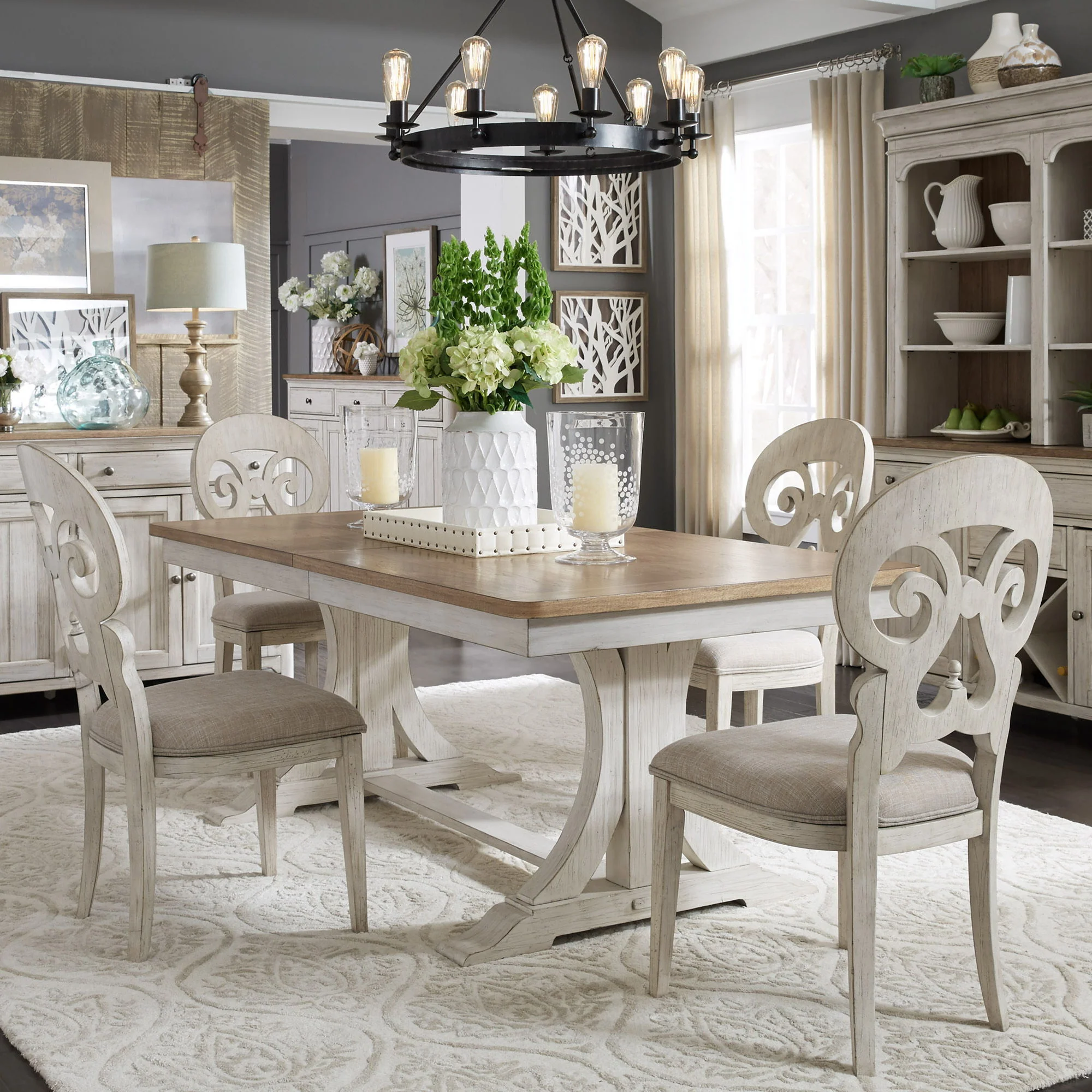 Farmhouse Reimagined - Trestle Table Set - Image 3