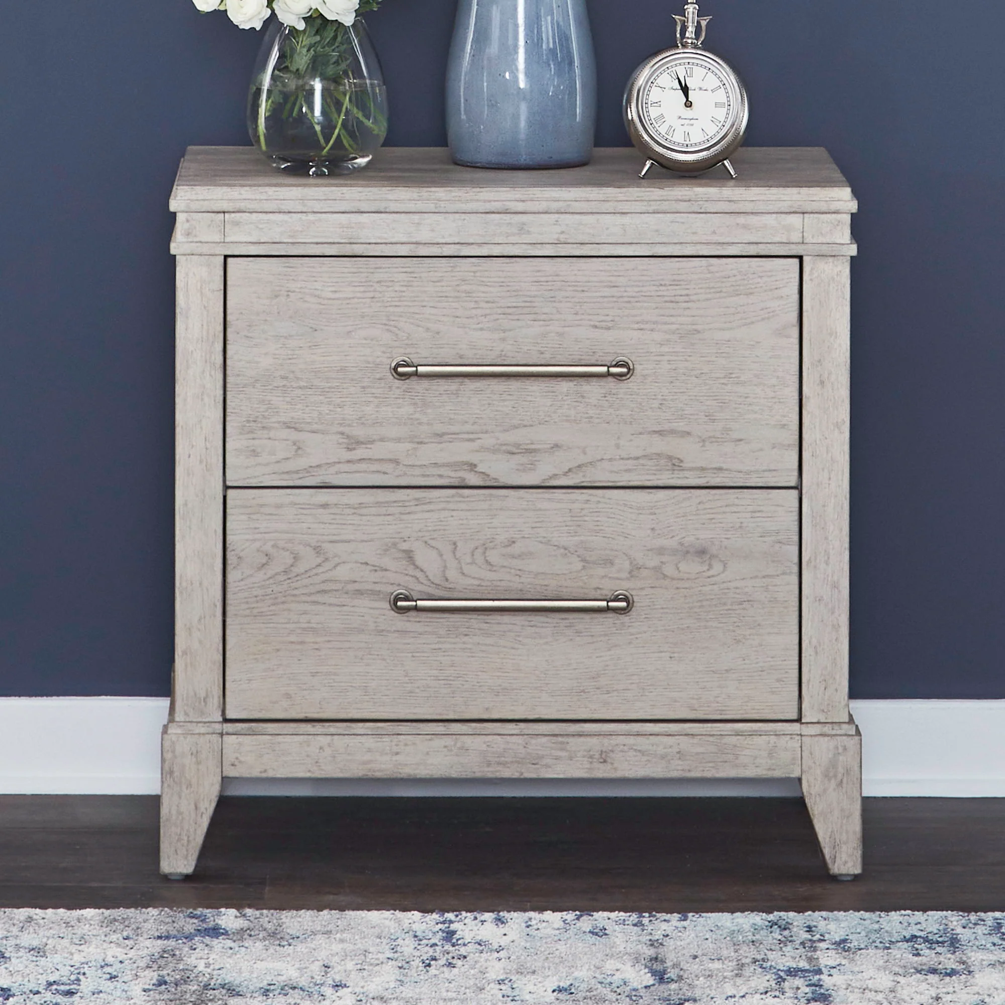 New Haven - Nightstand With Charging Station - Sanctuary White - Image 1