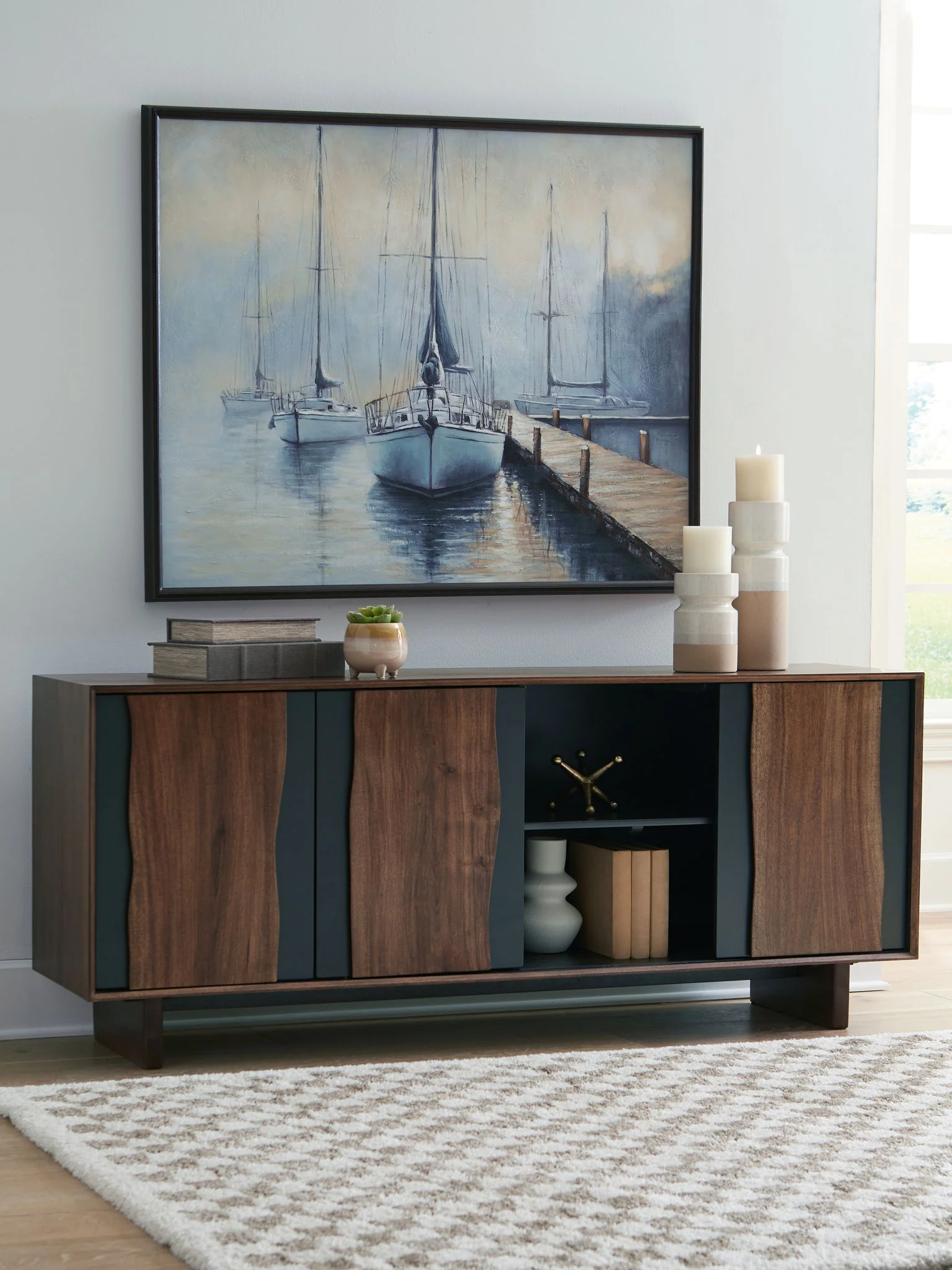 Welby - Accent Cabinet - Brown / Charcoal - Image 2