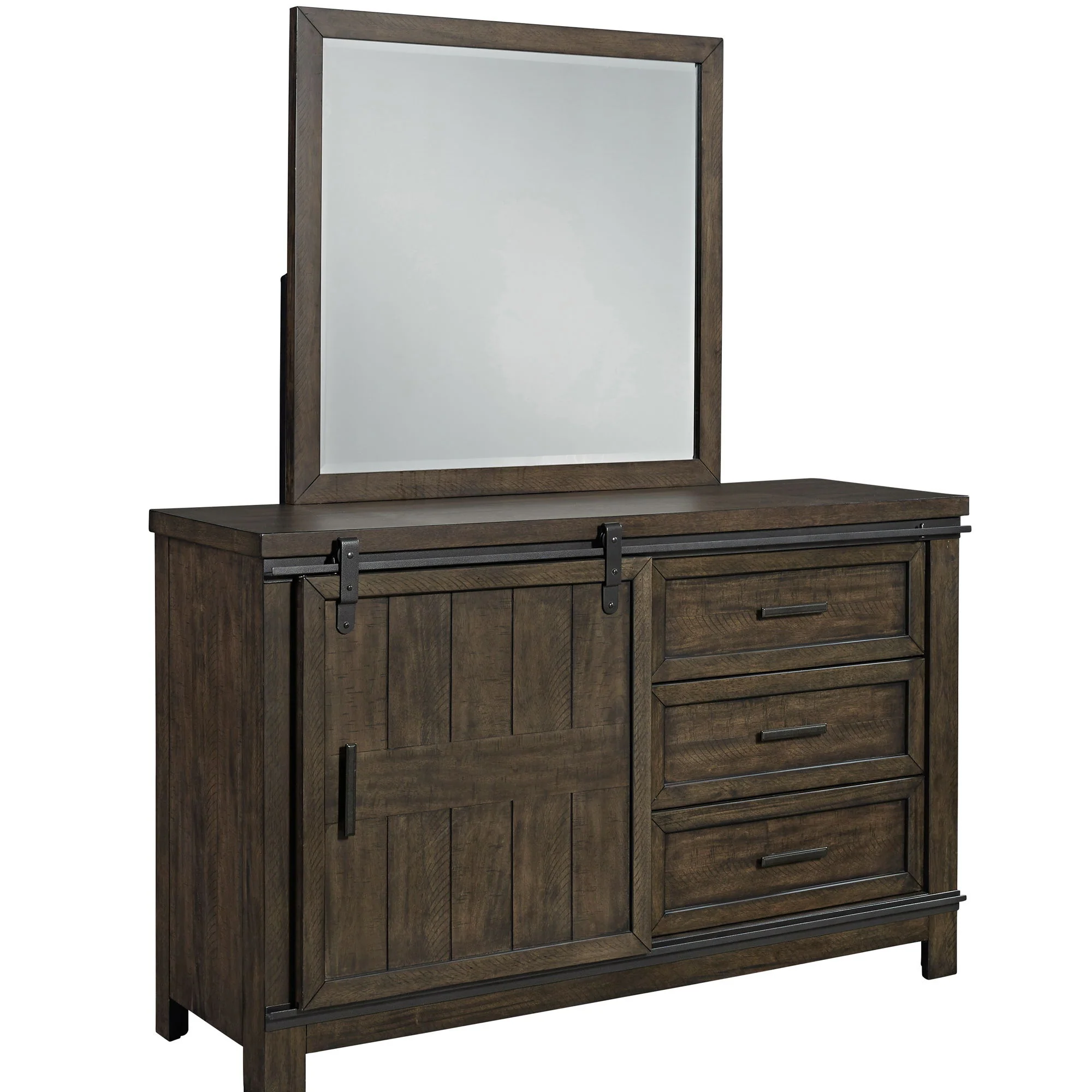 Thornwood Hills - 3 Drawers Dresser & Mirror - Rock Beaten Brown - Image 3