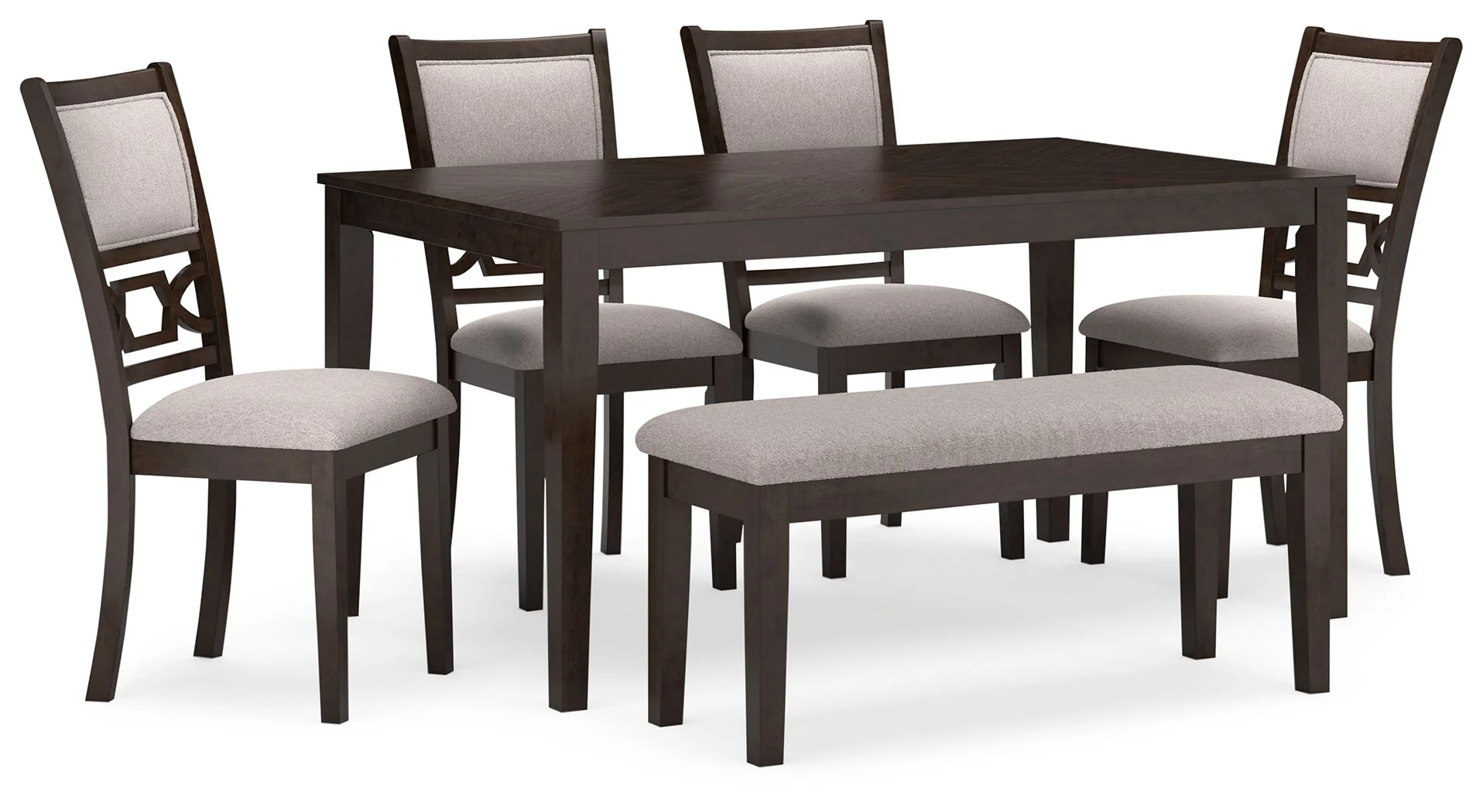 Langwest – Dining Room Table Set (Set of 6) – Brown