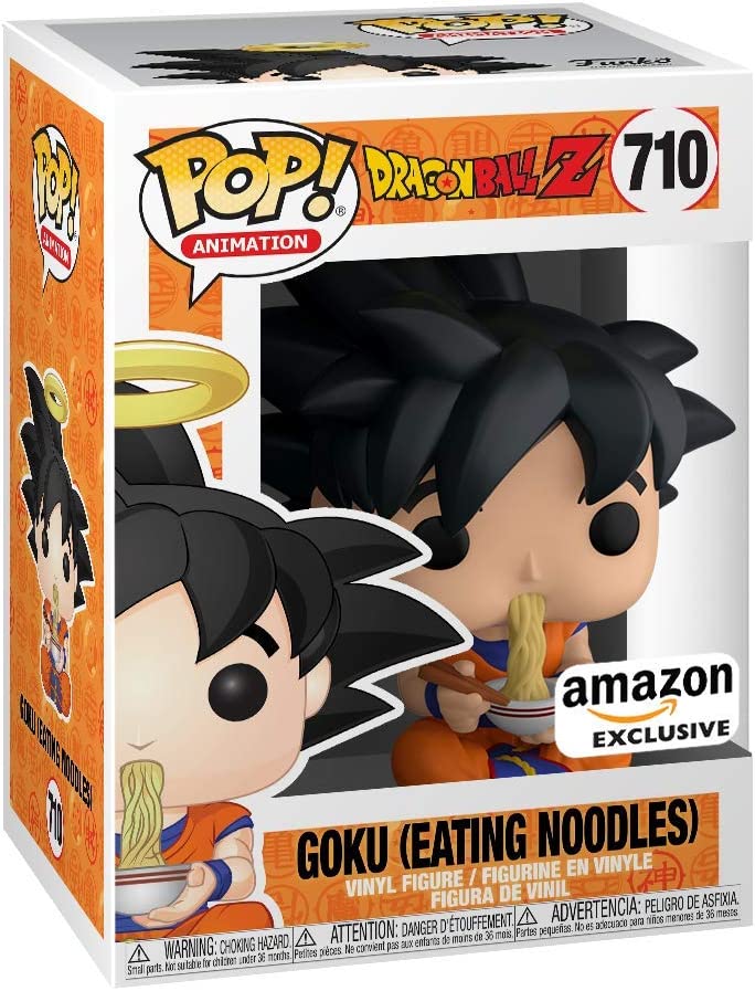 Funko Pop Dragon Ball Z - Goku Eating Noodles, Amazon Exclusive Vinyl Figure - Image 2