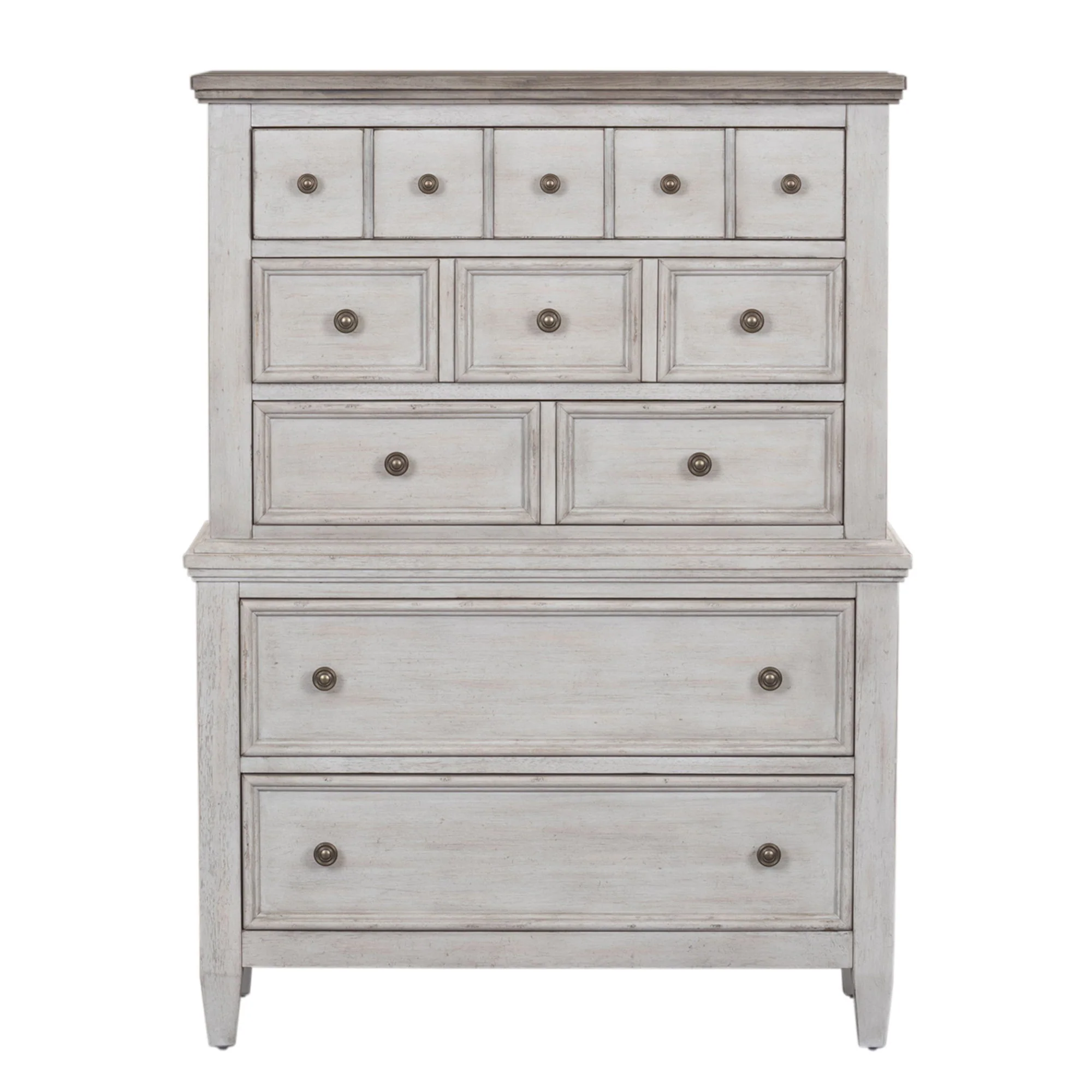 Heartland - 5 Drawer Chest - Antique White / Tobacco Tops - Image 1