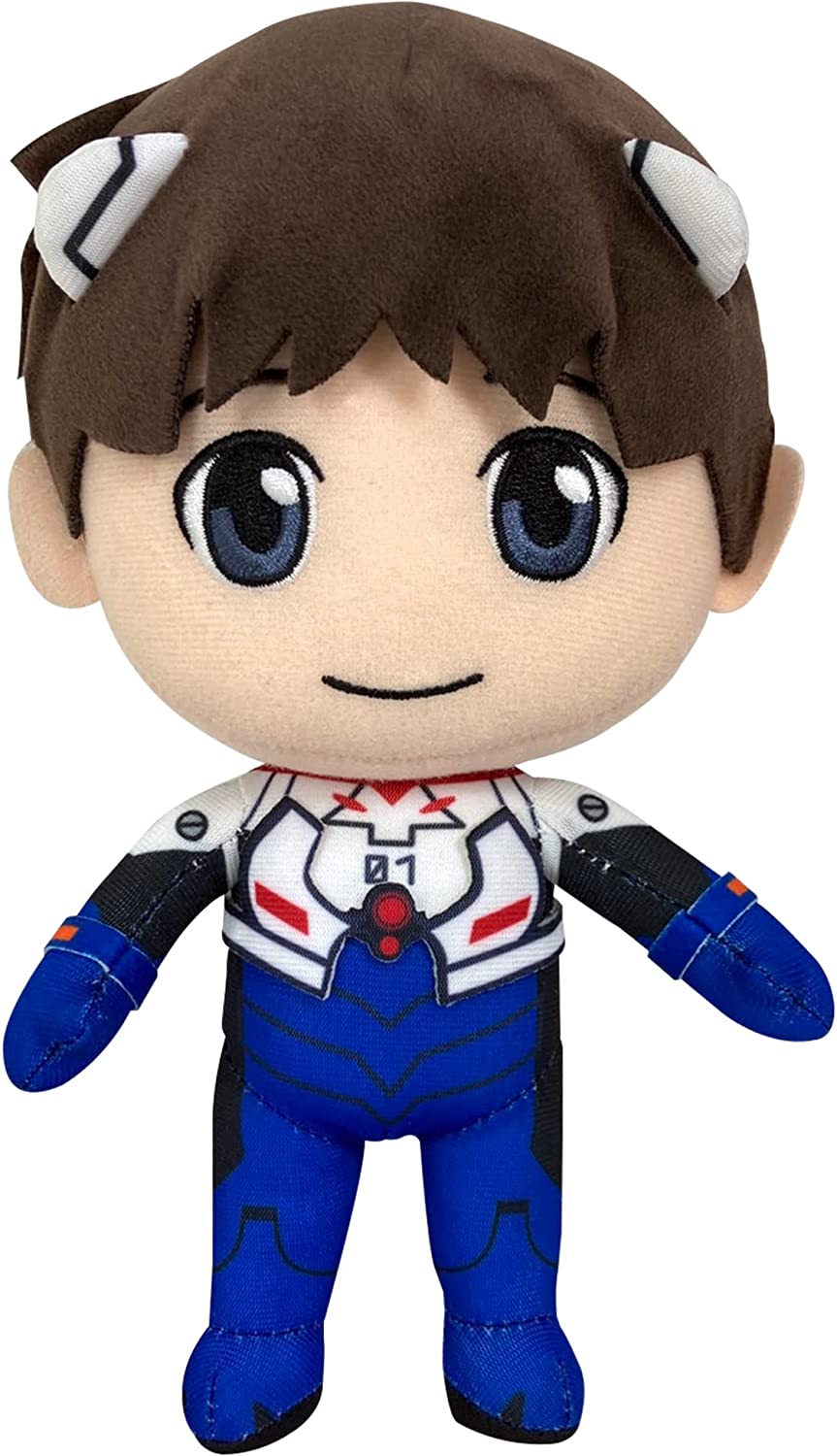 Evangelion 3.0+1.0 Thrice Upon a Time Shinji Ikari Plugsuit Plush 8" Great Eastern - Image 1