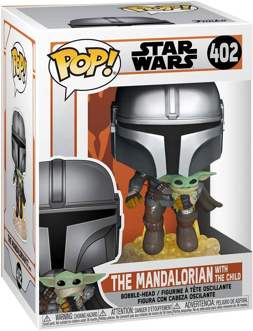 Funko Pop! Star Wars: The Mandalorian - Mandalorian Flying with The Child Vinyl Figure - Image 2