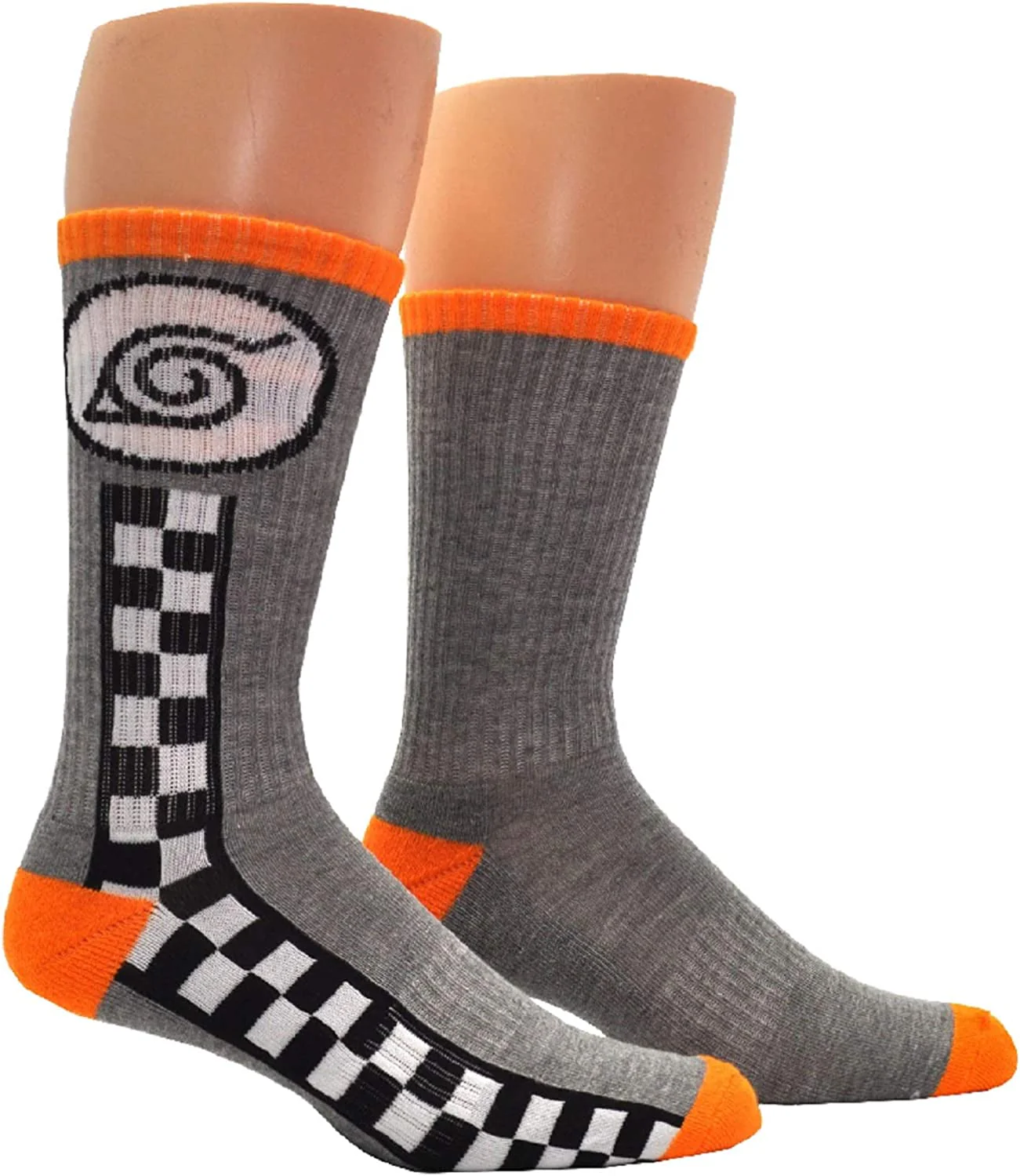 Naruto Shippuden Hidden Leaf Village Anime Athletic Crew Socks - Image 1
