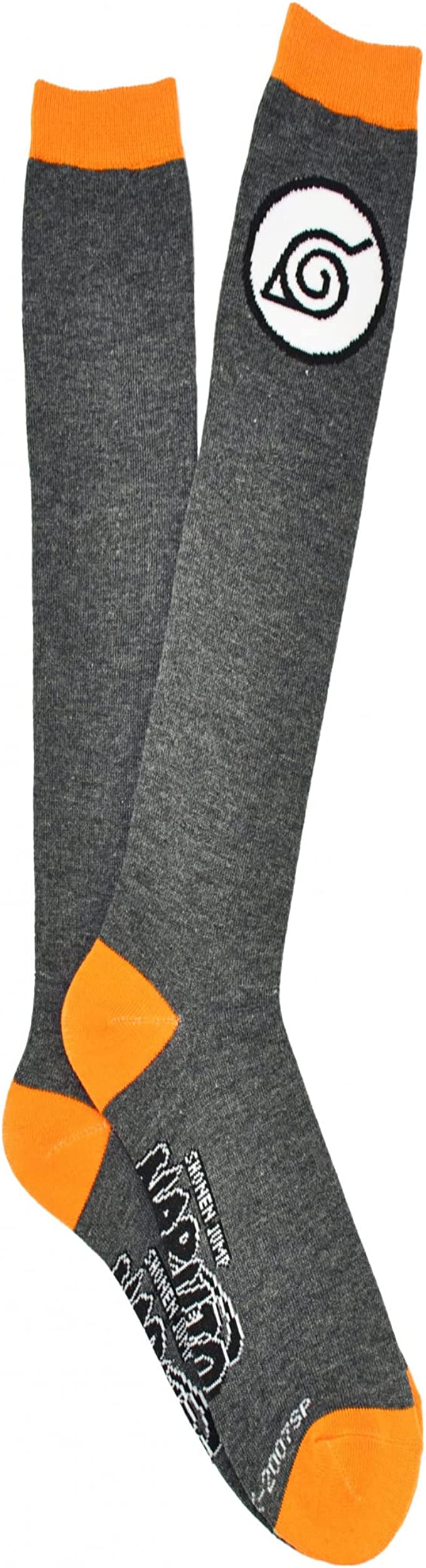 Naruto Shippuden Hidden Leaf Symbol Knee High Socks Ladies Sizes 4-10 - Image 1