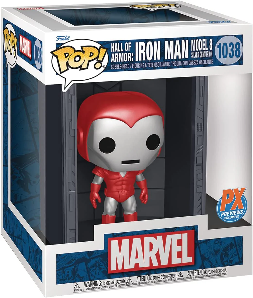 Funko Pop! Deluxe Marvel: Hall of Armor Silver Centurion #1038 PX Previews Exclusive - Image 2