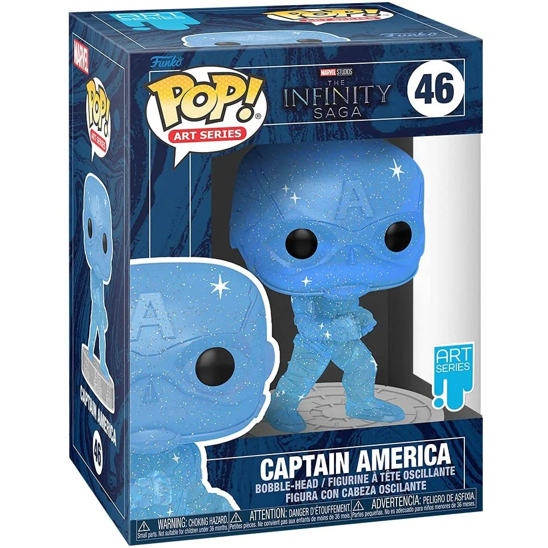 Funko Pop! Artist Series Marvel: Infinity Saga - Captain America #46 with Pop! Protector - Image 1