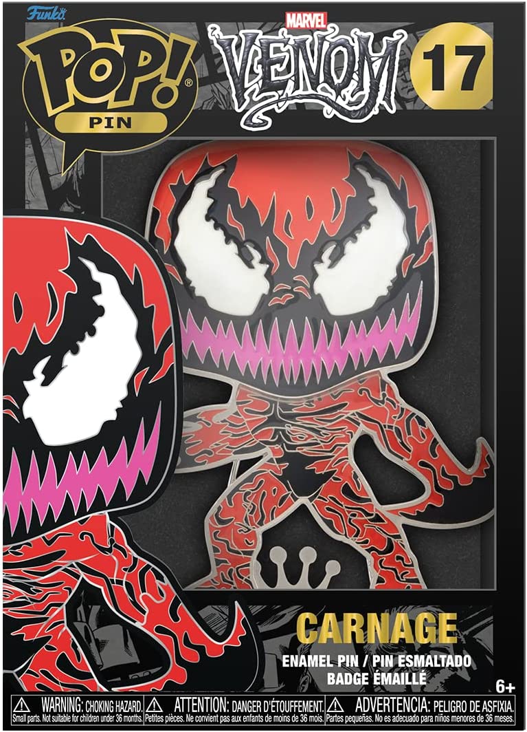 Funko Pop! Pin: Marvel Venom - Carnage Glow-in-the-Dark #17 - Image 2