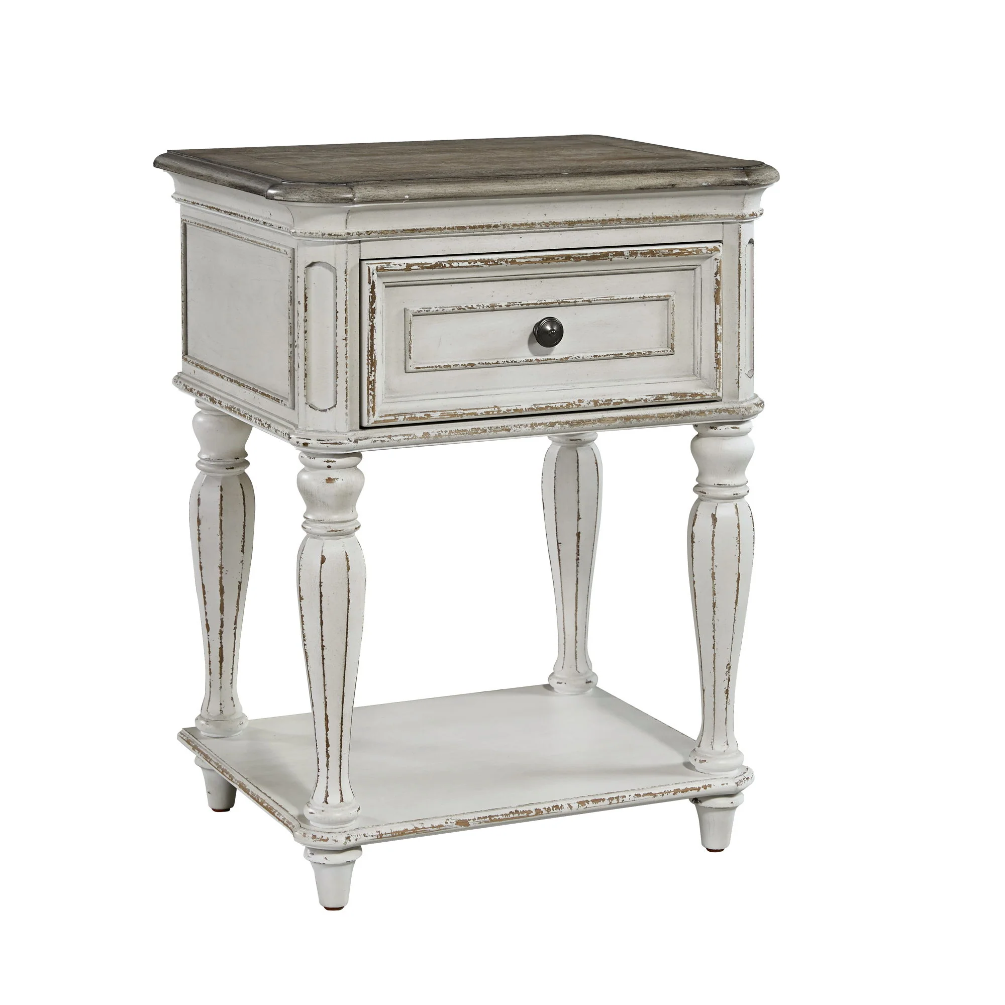 Magnolia Manor - Leg Nightstand - Antique White - Image 3