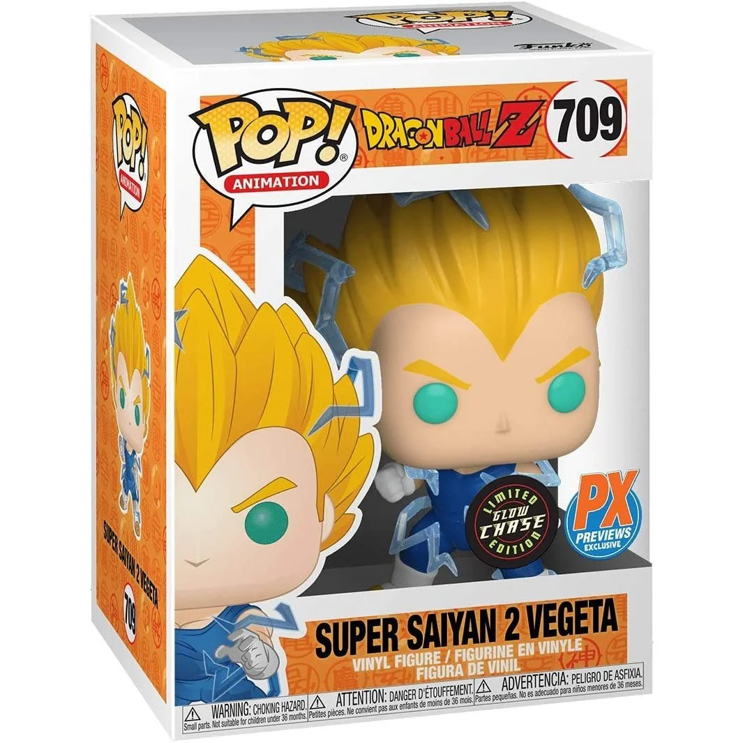 Funko Pop! Animation: Dragon Ball Z - Super Saiyan 2 Vegeta Chase PX Exclusive - Image 1
