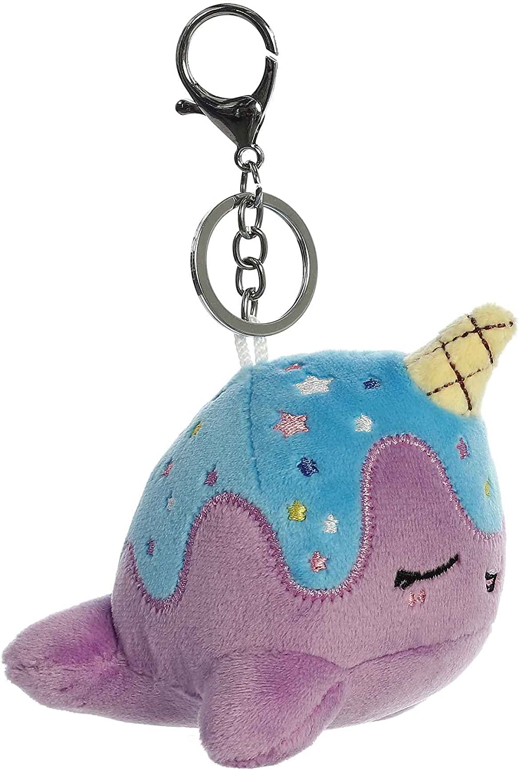 Tasty Peach Aurora 4" Blue Moon Nomwhal Clip-On - Image 3
