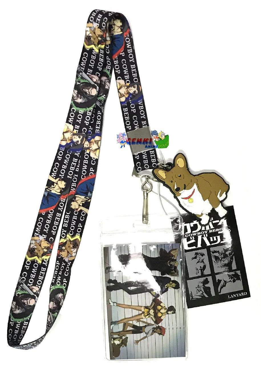 Cowboy Bebop – Group With Ein Charm Lanyard Neck Strap Id Holder