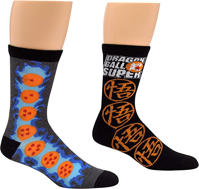 Dragon Ball Super Kame Symbol Anime Officially Licensed 2 Pack Crew Socks - Image 1