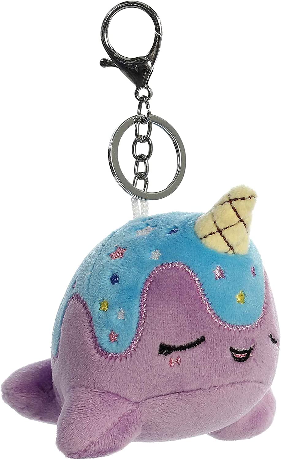 Tasty Peach Aurora 4" Blue Moon Nomwhal Clip-On - Image 1