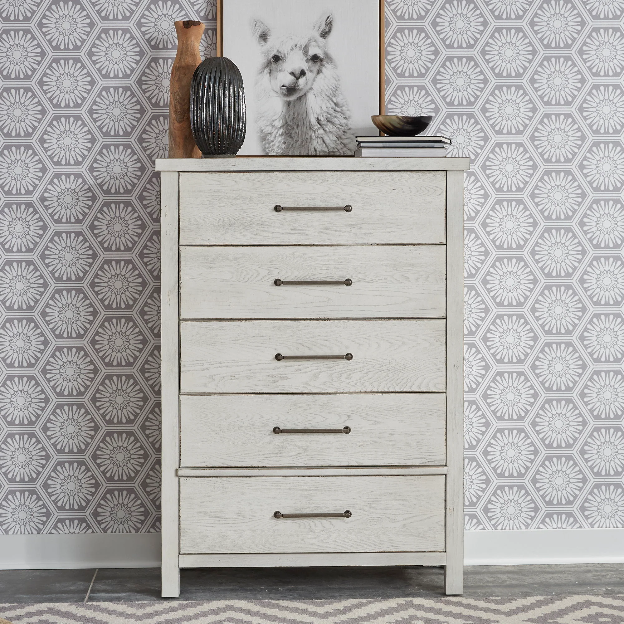 Modern Farmhouse - 5 Drawer Chest - Image 1