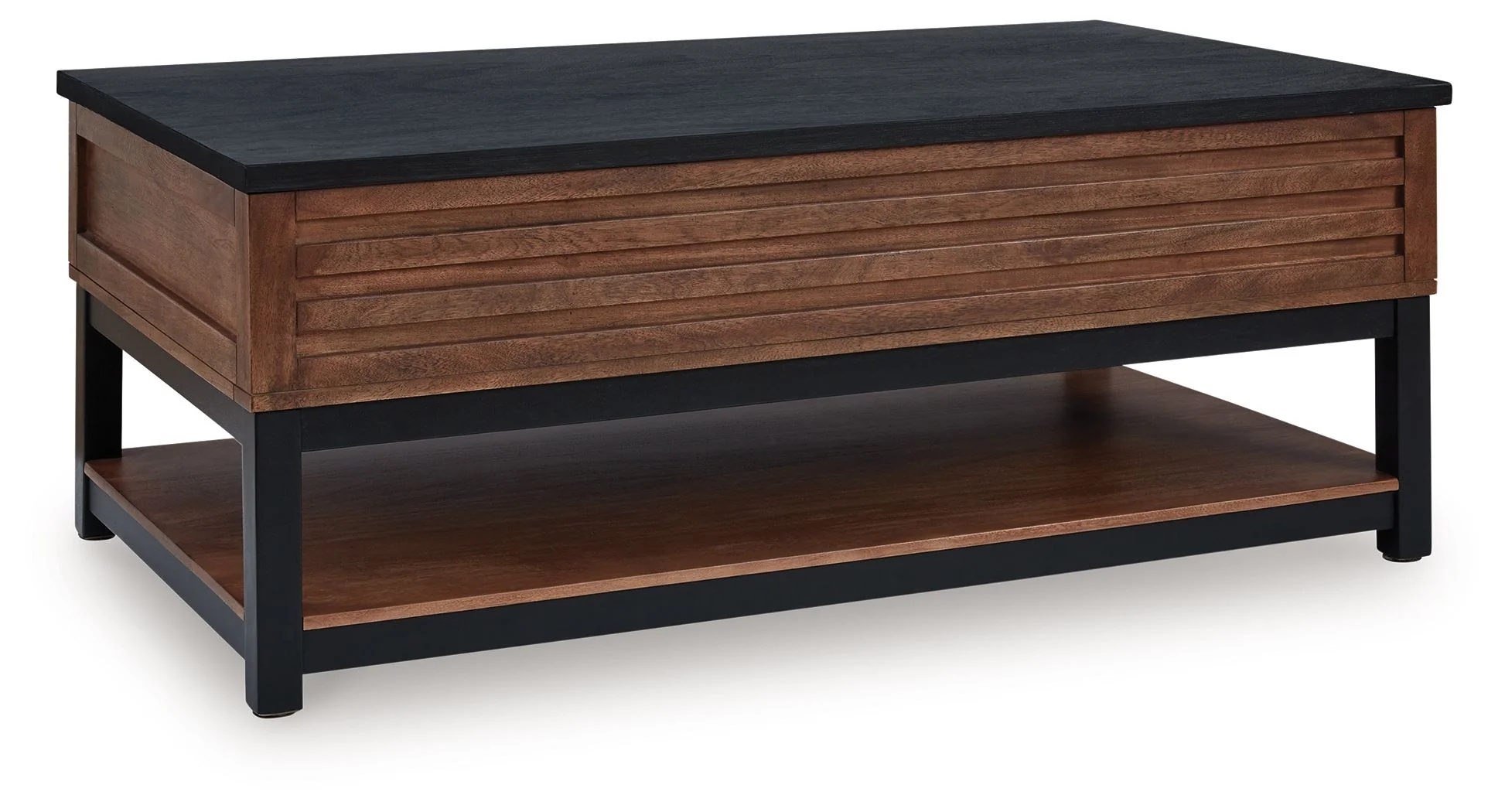 Kallari – Lift Top Cocktail Table – Warm Brown / Black