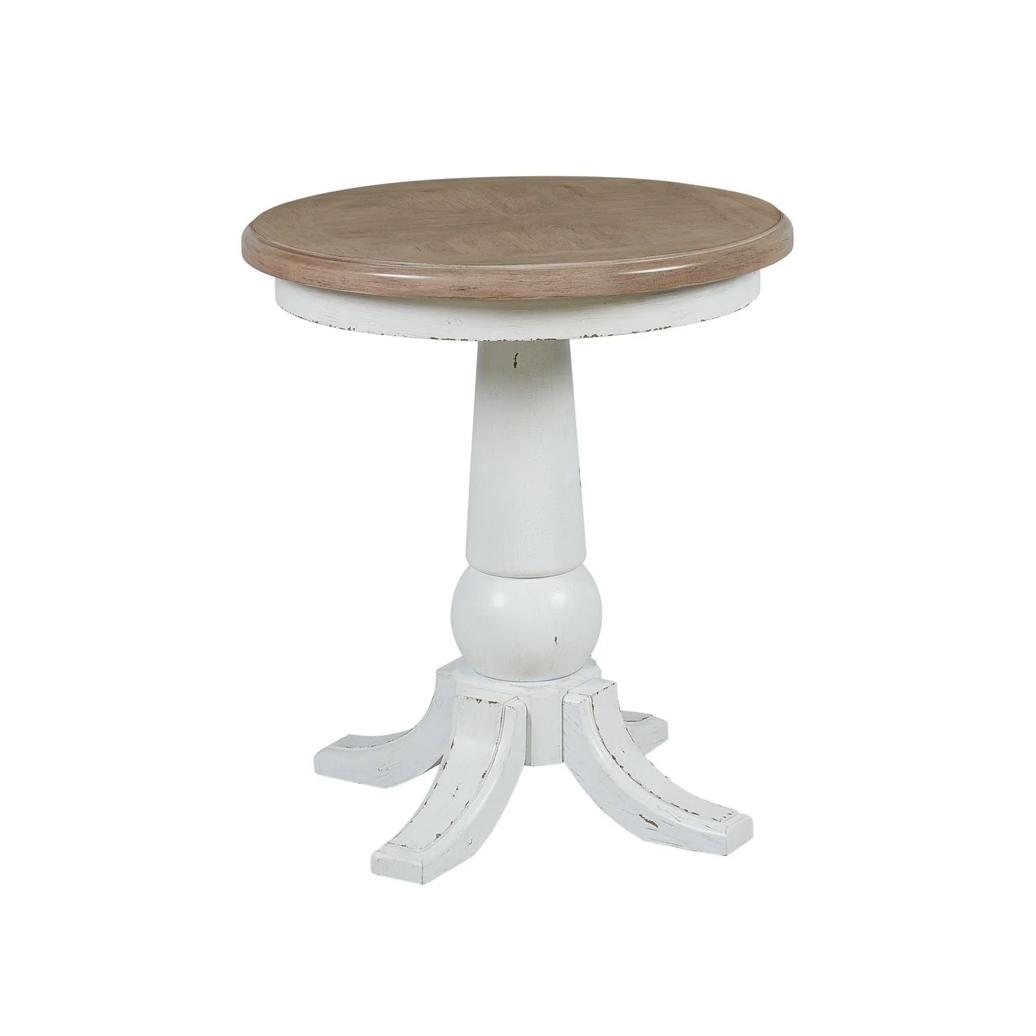 Turnberry Park - Round End Table - Washed White - Image 3