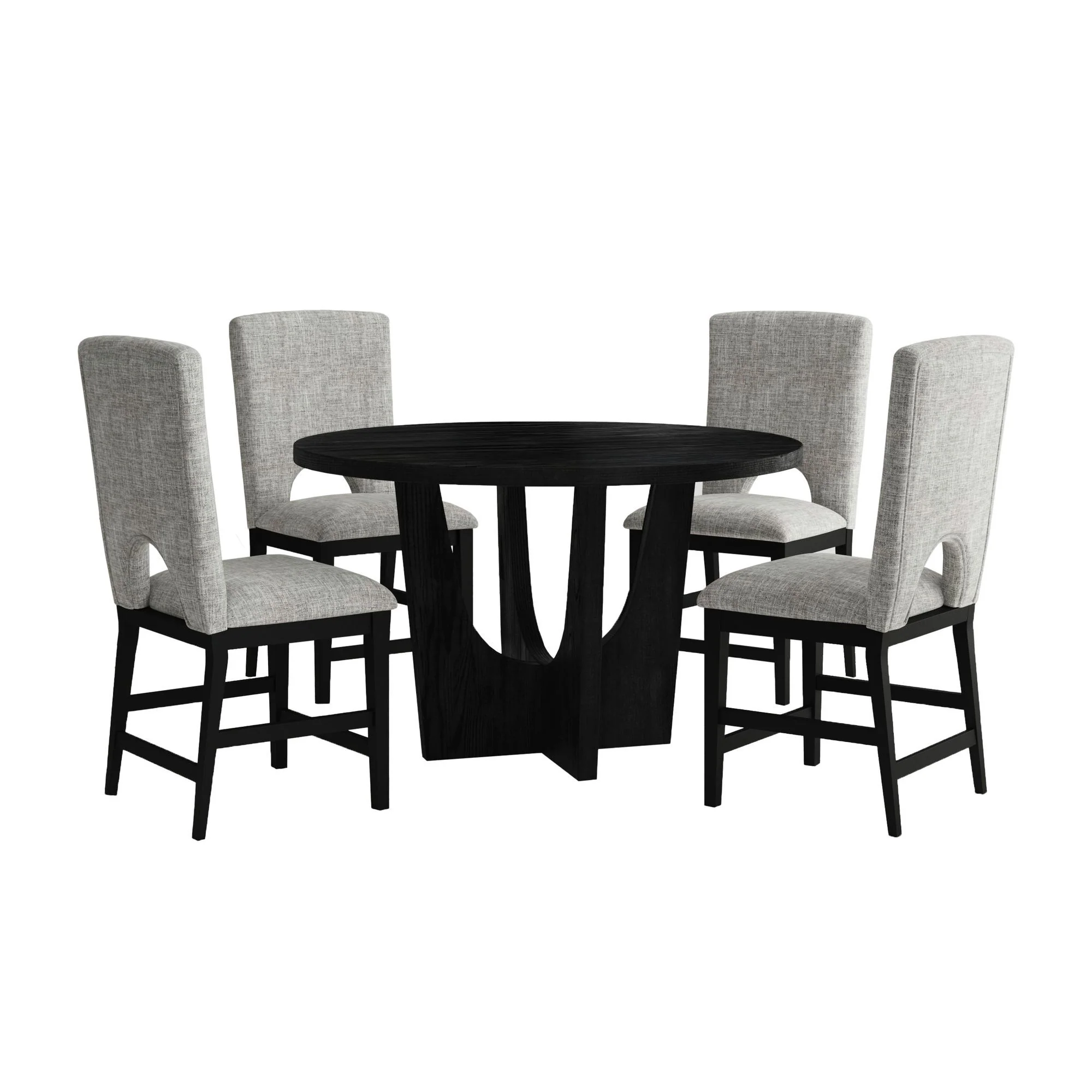 Oregon – 5 Piece Counter Height Dining Set (Round Counter Table And Four Chairs)