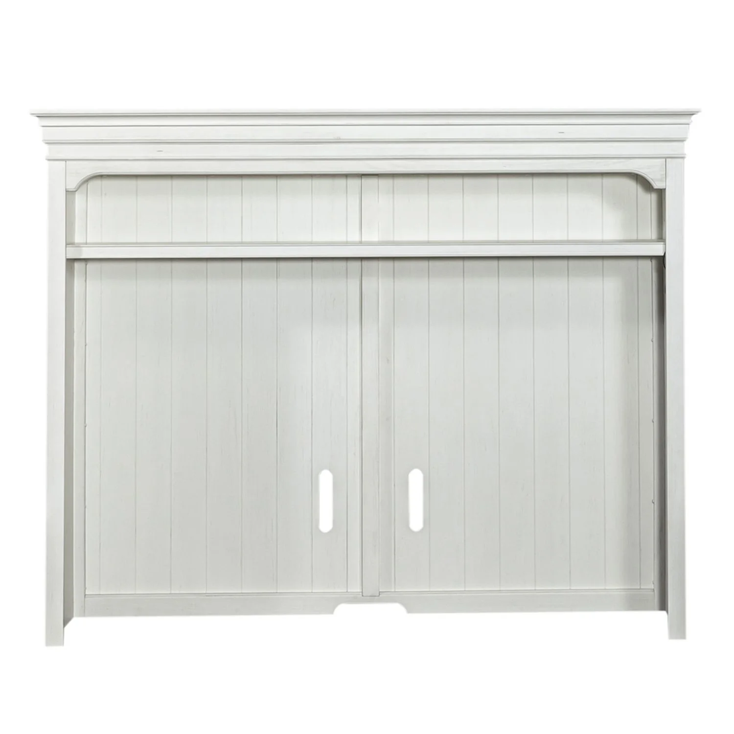 Allyson Park - Entertainment Hutch - Wirebrushed White / Charcoal - Image 3