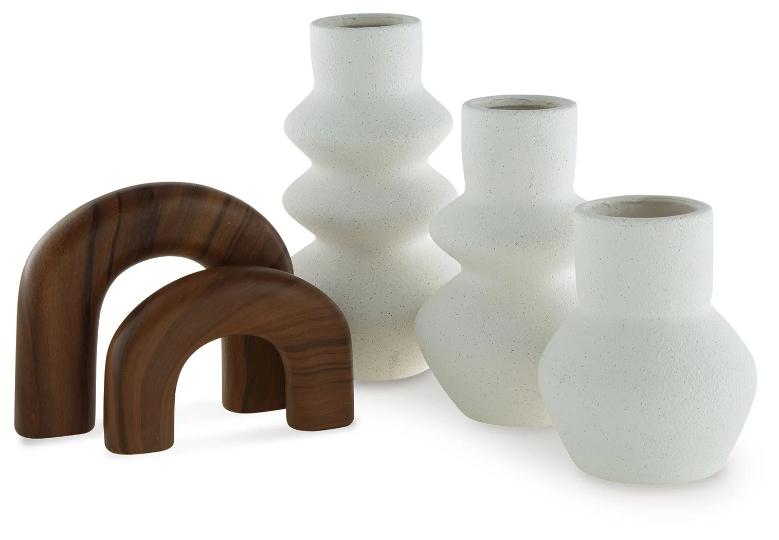 Carterworth – Accessory Set (Set of 5) – White / Brown