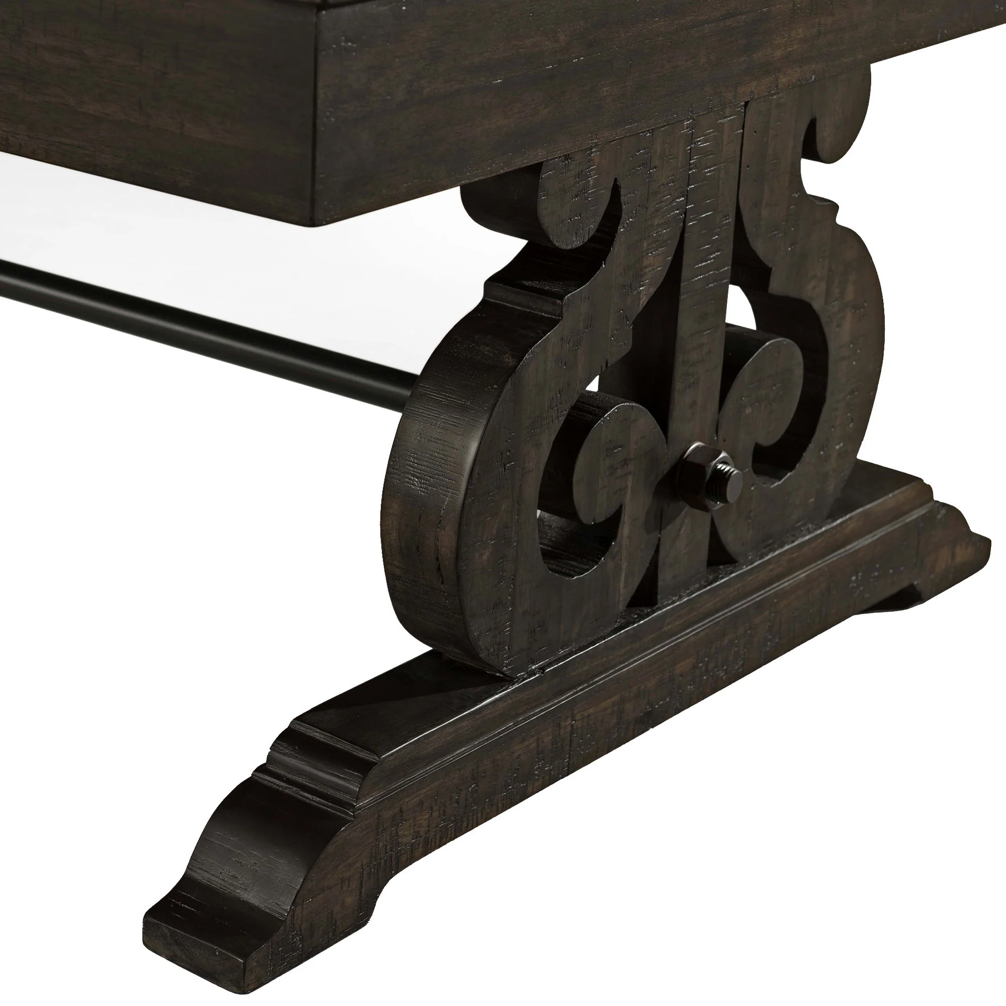 Stone - Coffee Table With PU Base - Dark Walnut - Image 3