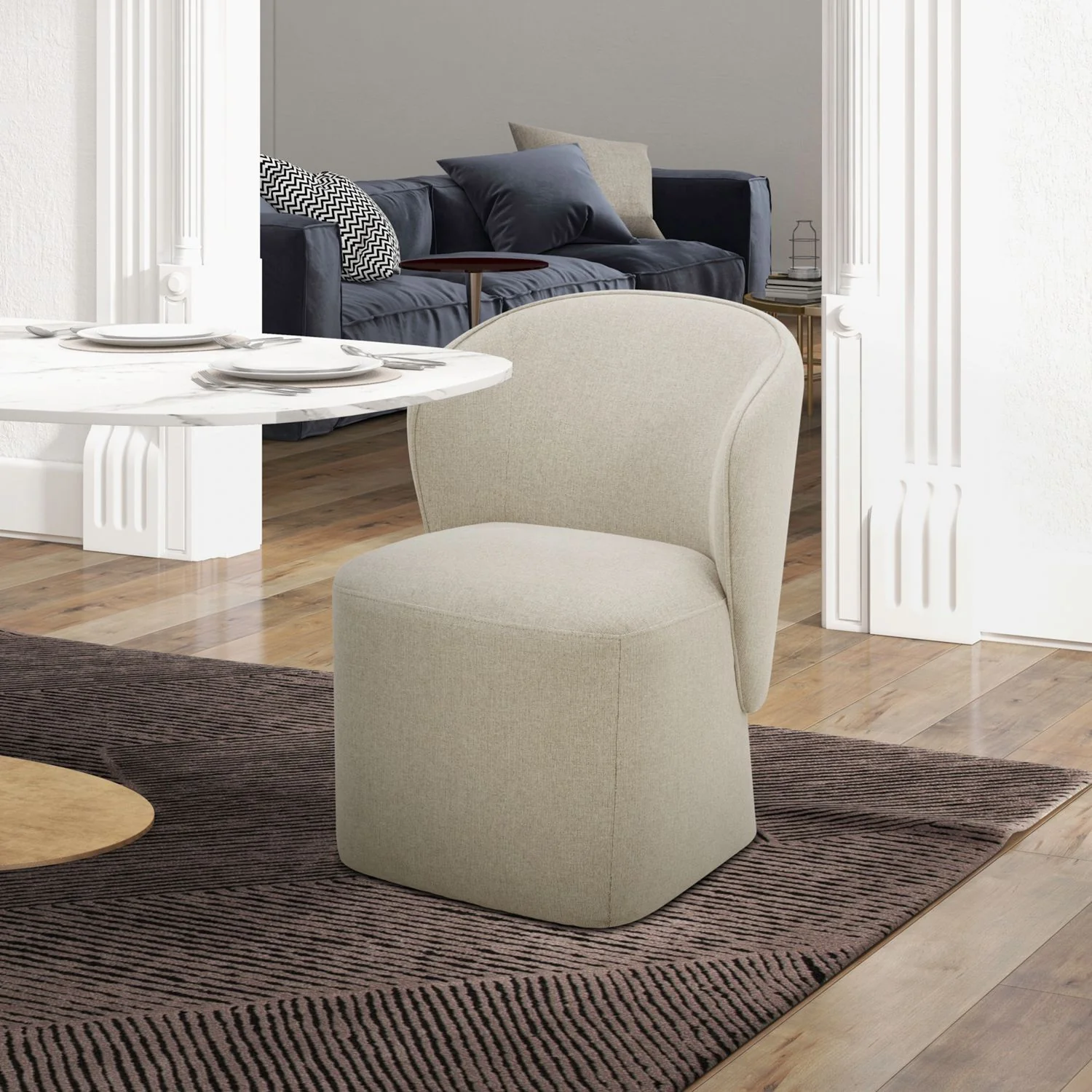Accent Dining - Dining Chair With Casters - Image 2