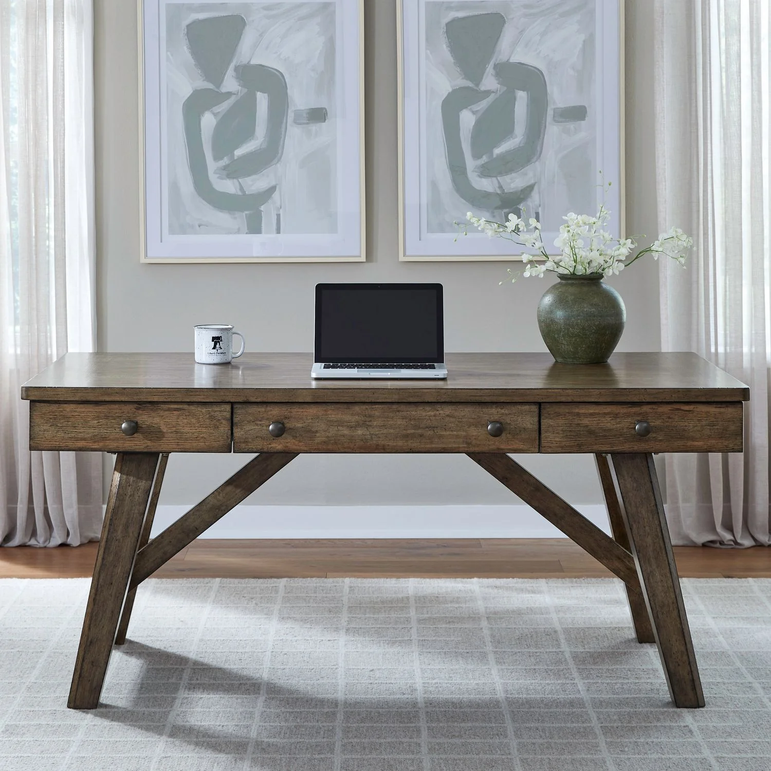 Carolina Park - Writing Desk - Amber Brown - Image 3