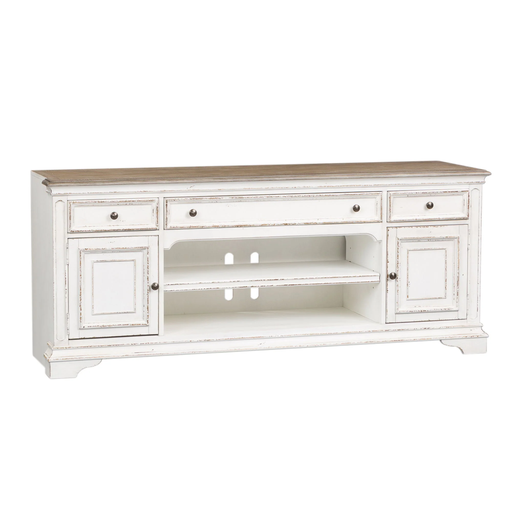 Magnolia Manor - Entertainment TV Stand - Antique White - Image 3
