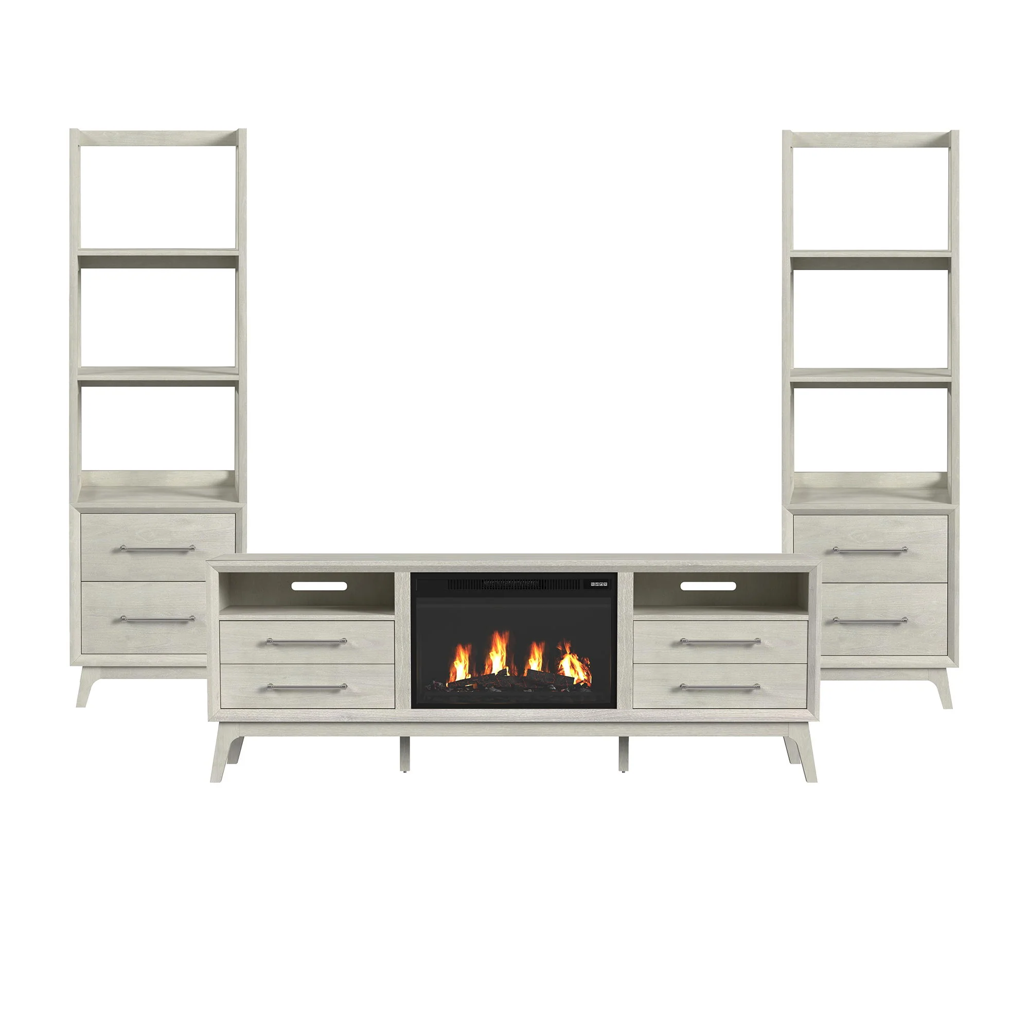 Westland – 4 Piece Entertainment Unit With 71″ TV Console – Almond