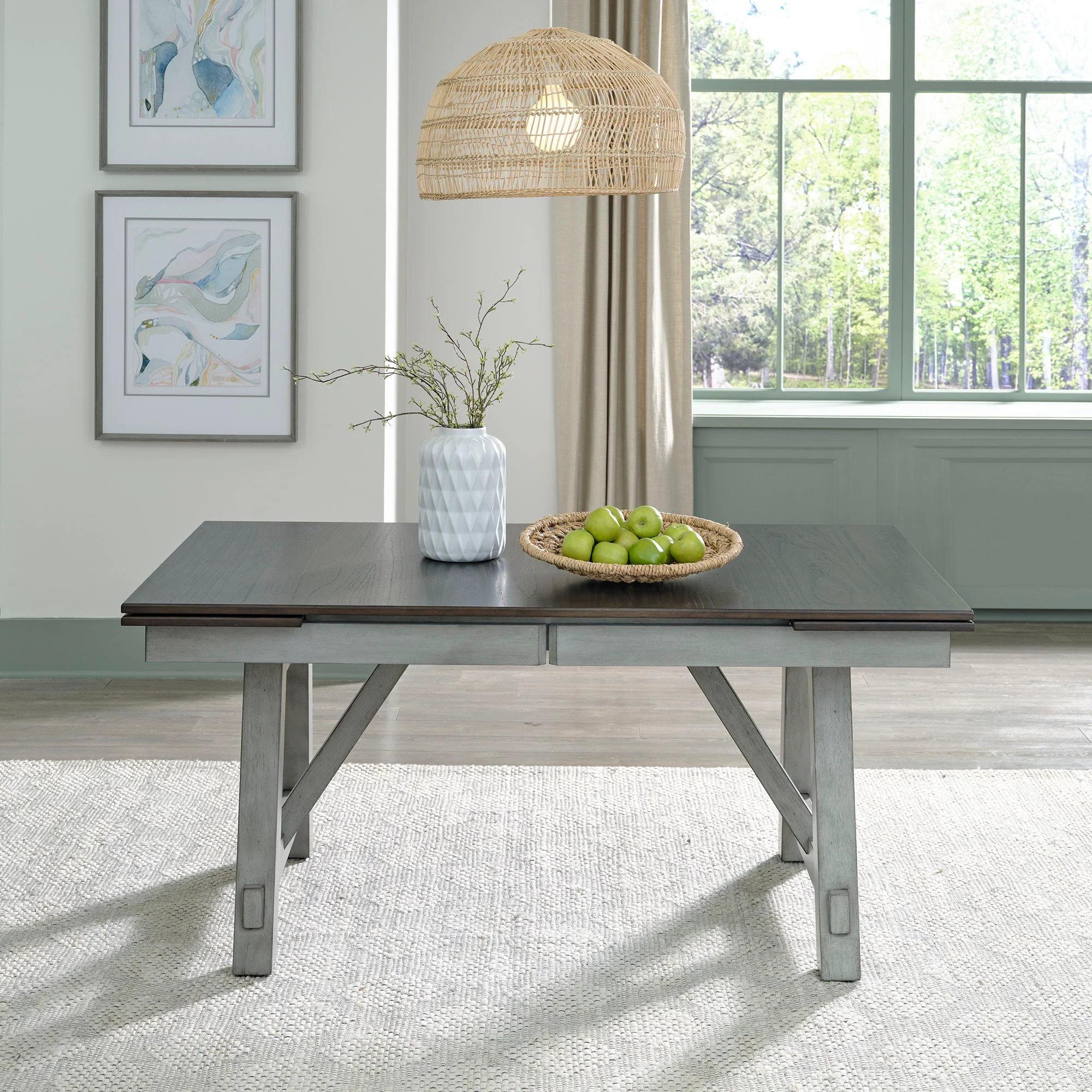 Newport - Trestle Table - Smokey Gray / Carbon Gray - Image 3