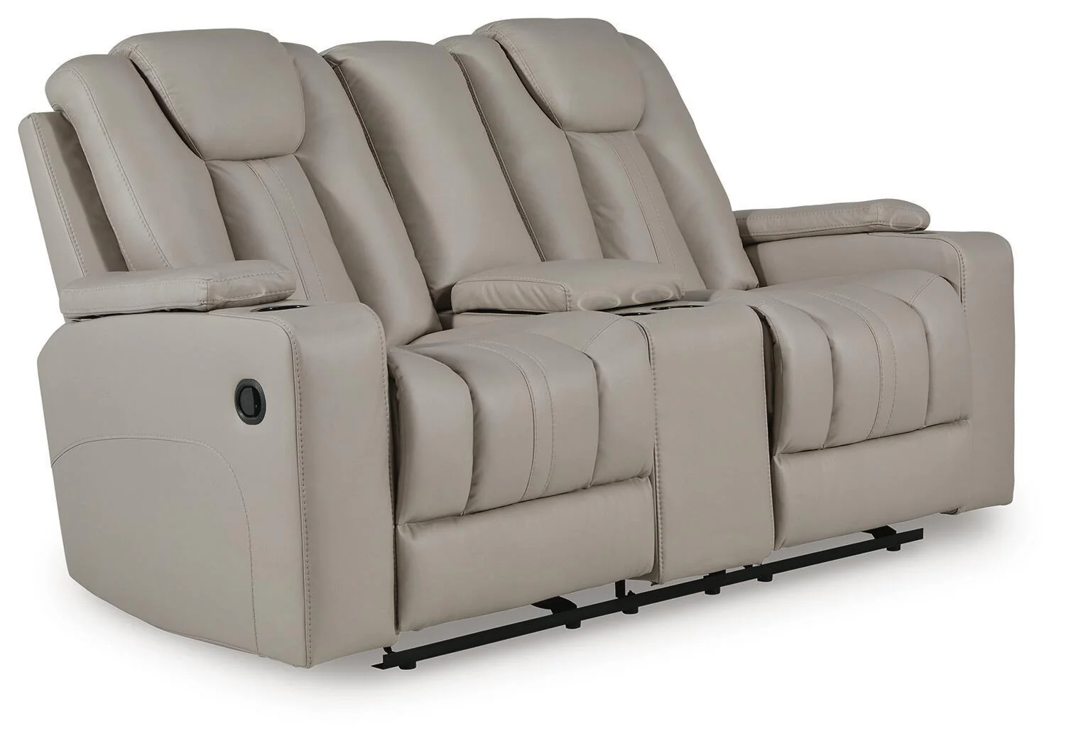 Elevate Edges – Glide Reclining Loveseat With Console – Coin