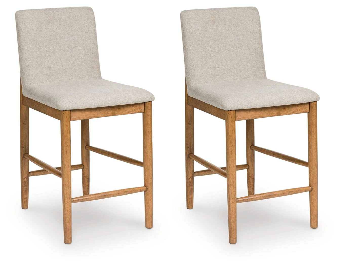 Isanti – Upholstered Barstool (Set of 2) – Light Brown