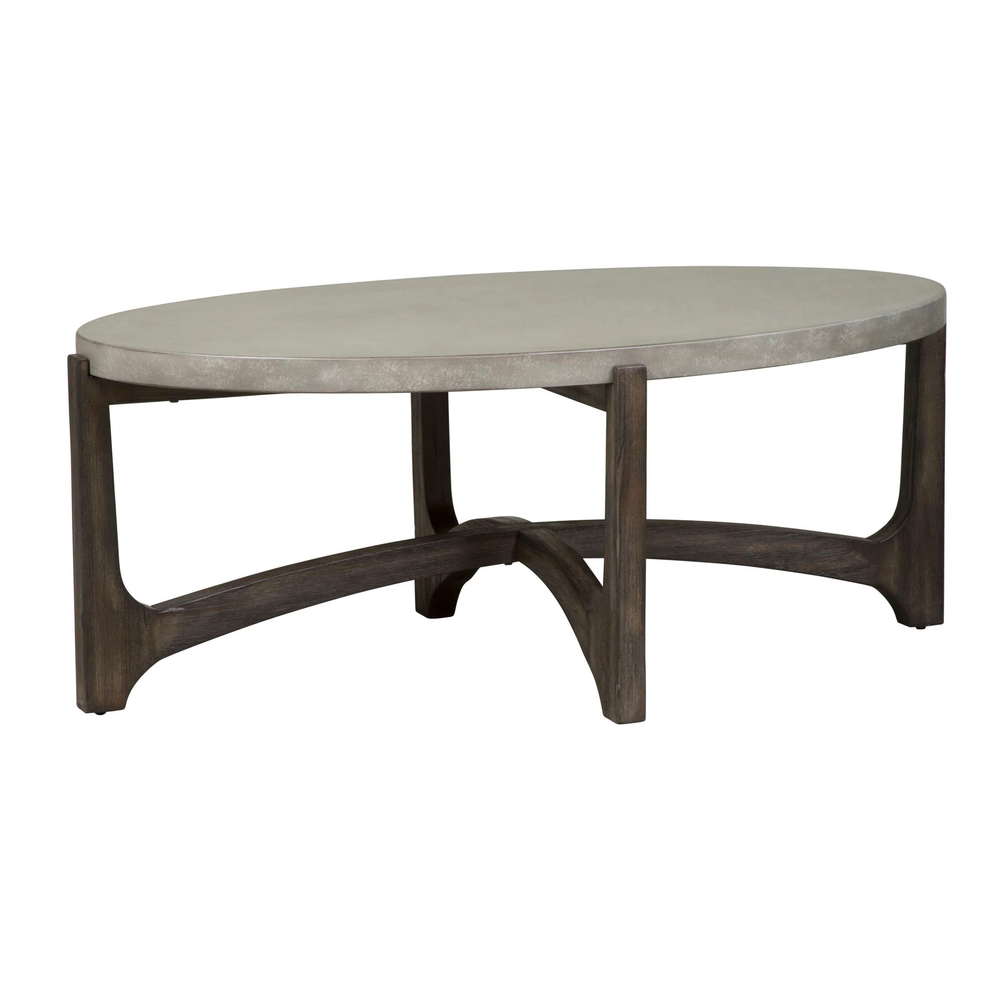 Cascade - Oval Cocktail Table - Wirebrush Rustic Brown - Image 1